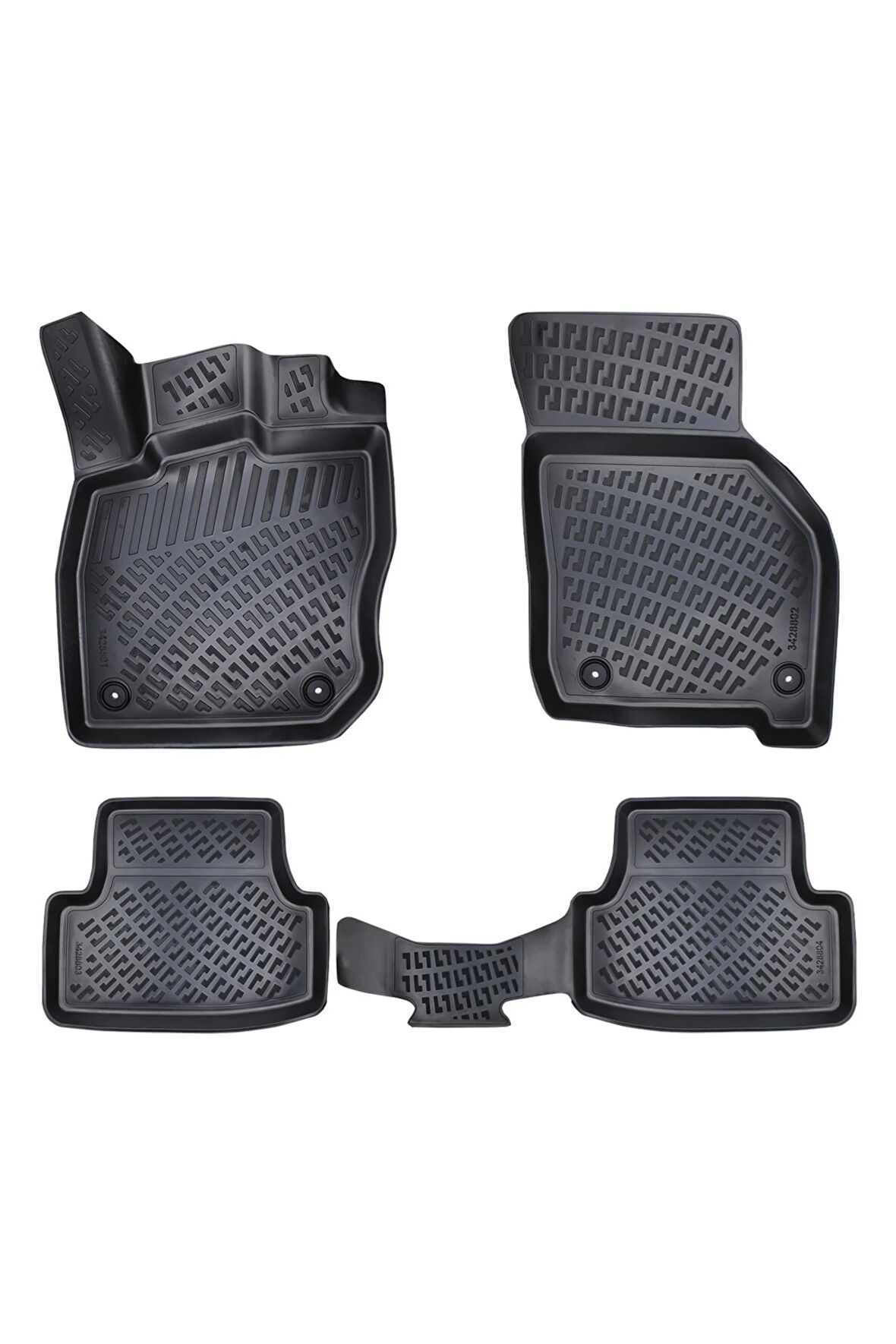 Volkswagen Touareg 2018 Sonrası 3D Siyah Kokusuz Havuzulu Paspas Takımı