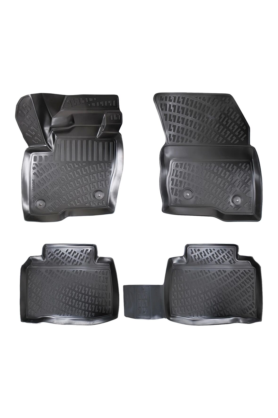 S-Max 2014 Sonrası 3D Siyah Kokusuz Havuzulu Paspas Takımı