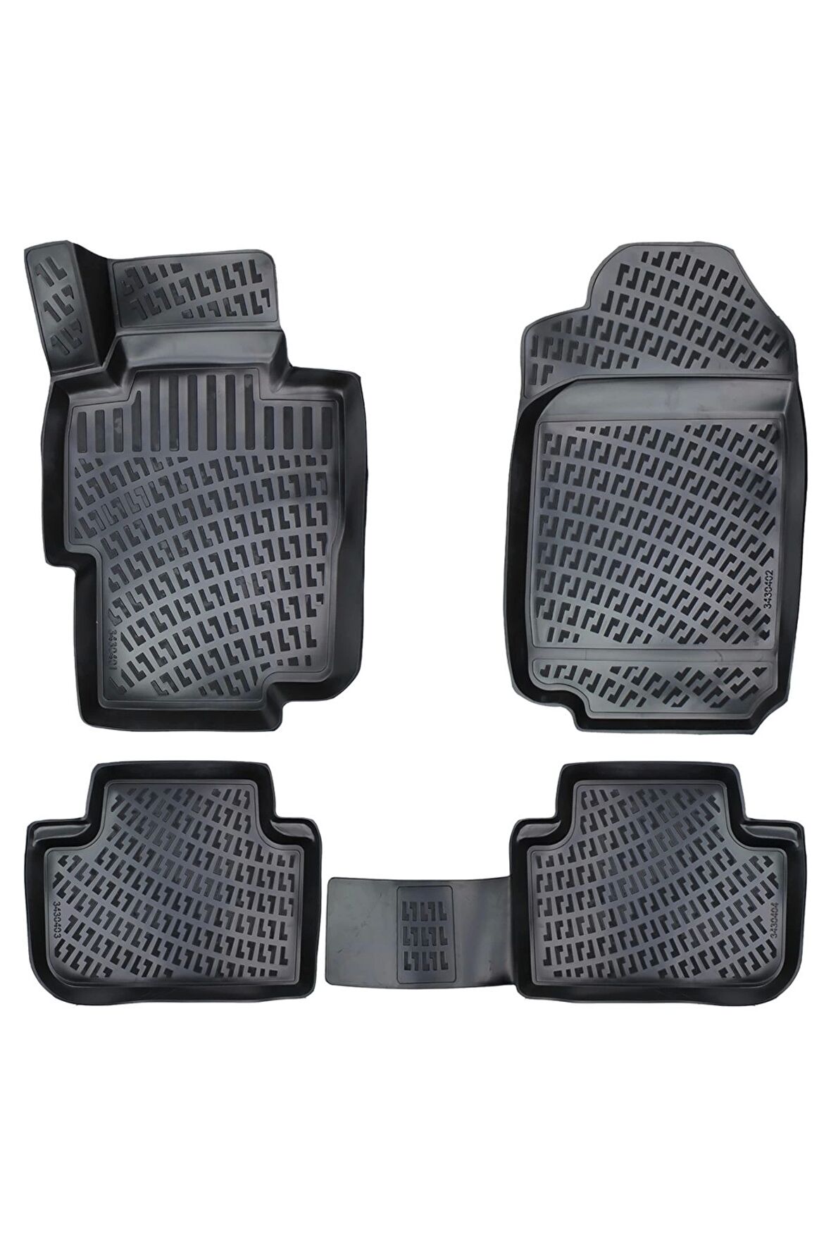 Honda Accord 2002-2008 3D Siyah Kokusuz Havuzulu Paspas Takımı