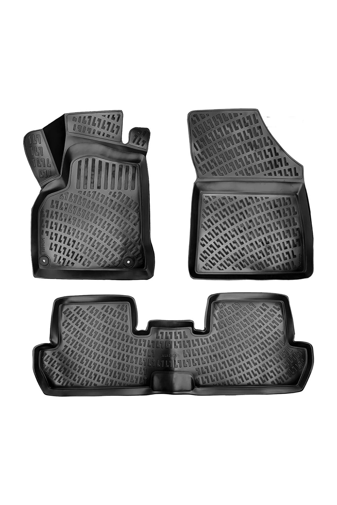 Peugeot 5008 2009-2016 3D Siyah Kokusuz Havuzulu Paspas Takımı