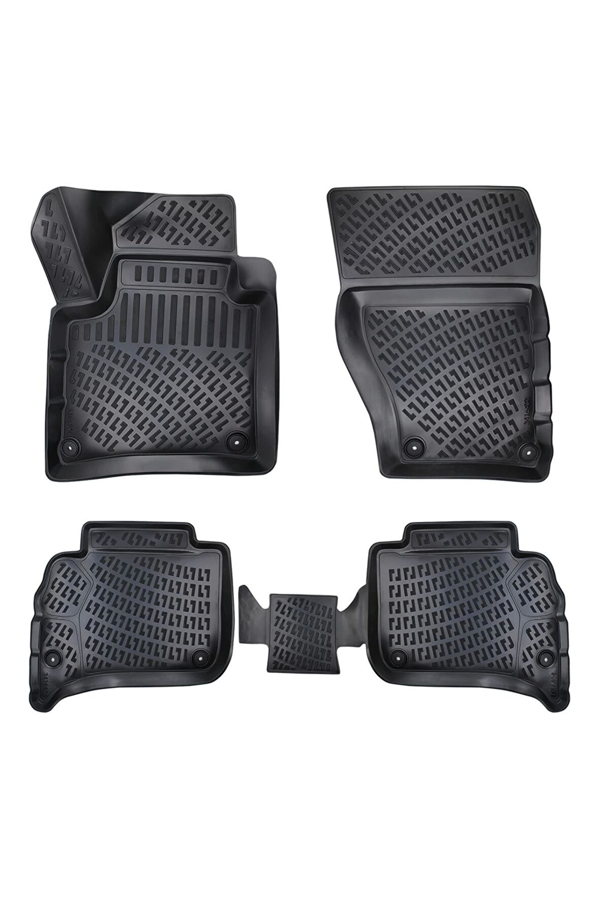 Porsche Cayenne 2018 Sonrası 3D Siyah Kokusuz Havuzulu Paspas Takımı