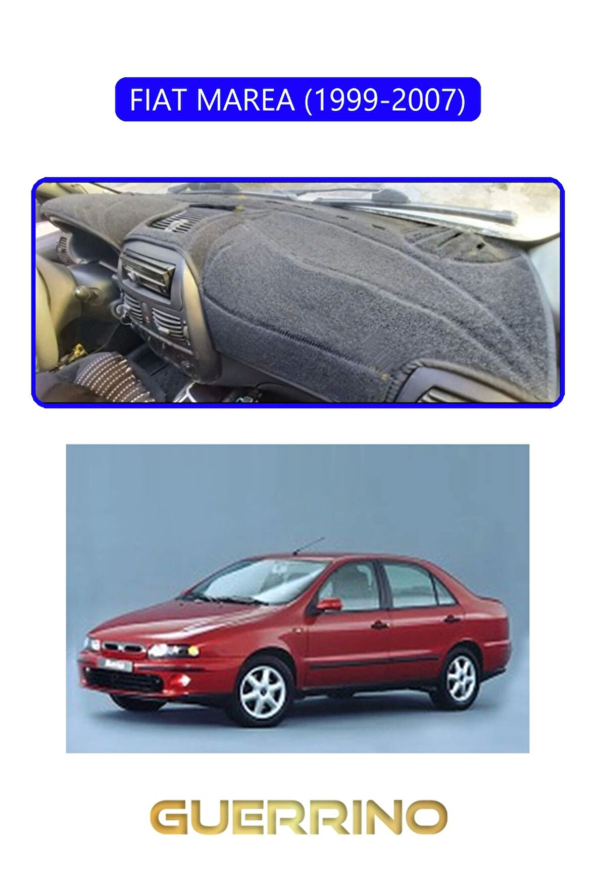 FIAT MAREA 1999-2007TORPİDO KORUMA HALISI MAVİ KENAR
