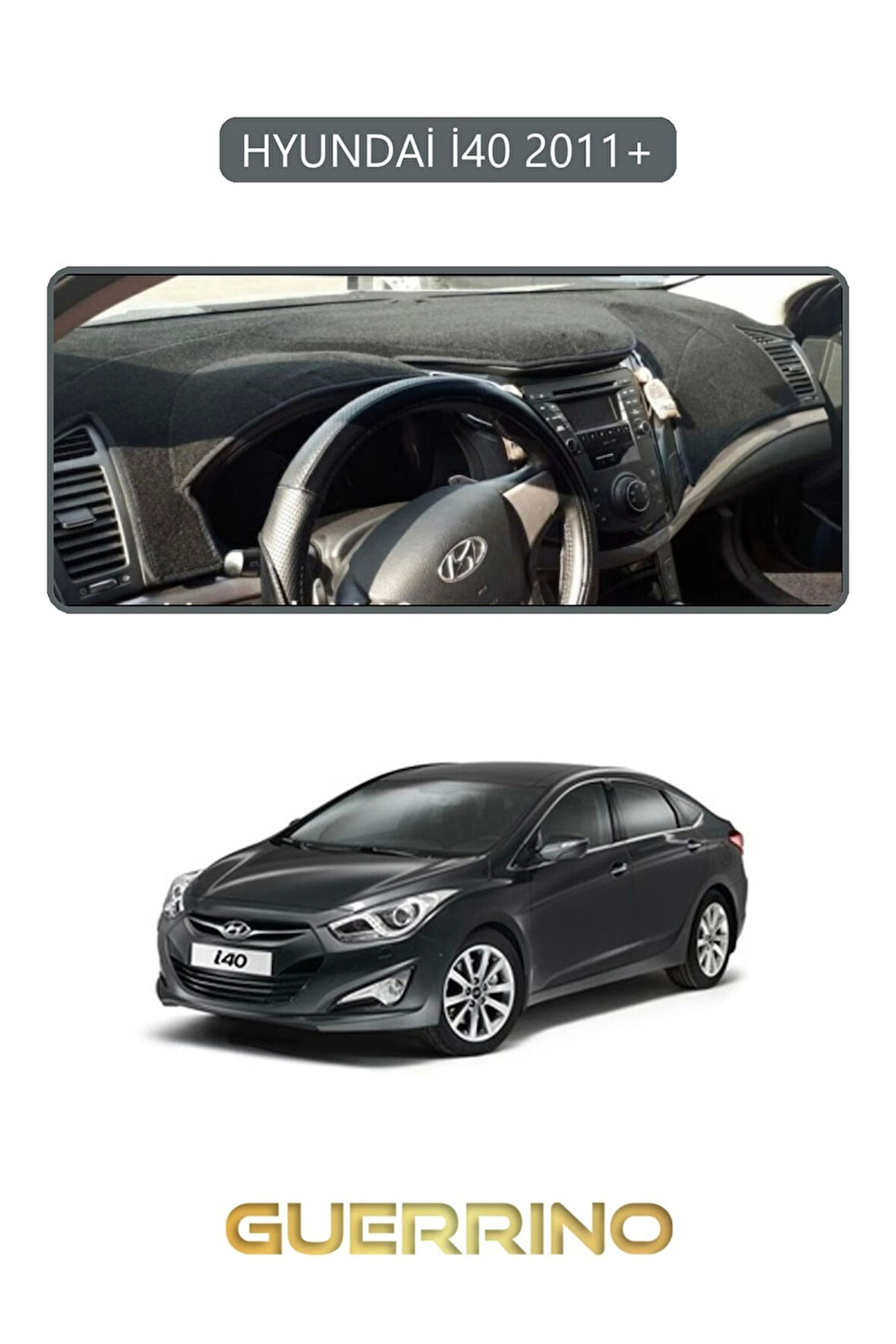 HYUNDAİ İ40 2011+ (i30 )TORPİDO KORUMA HALISI GRİ KENAR