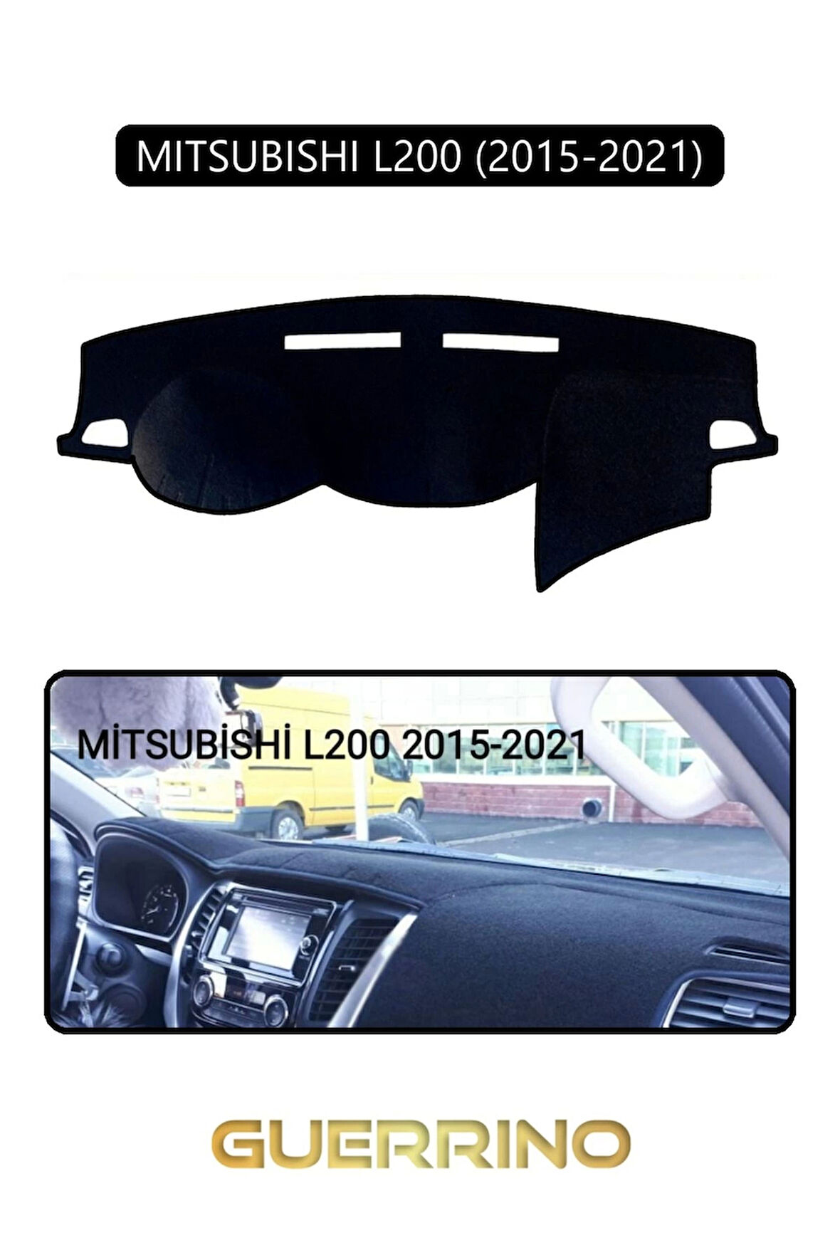 MITSUBISHI L200 2015-2021TORPİDO KORUMA HALISI SİYAH KENAR