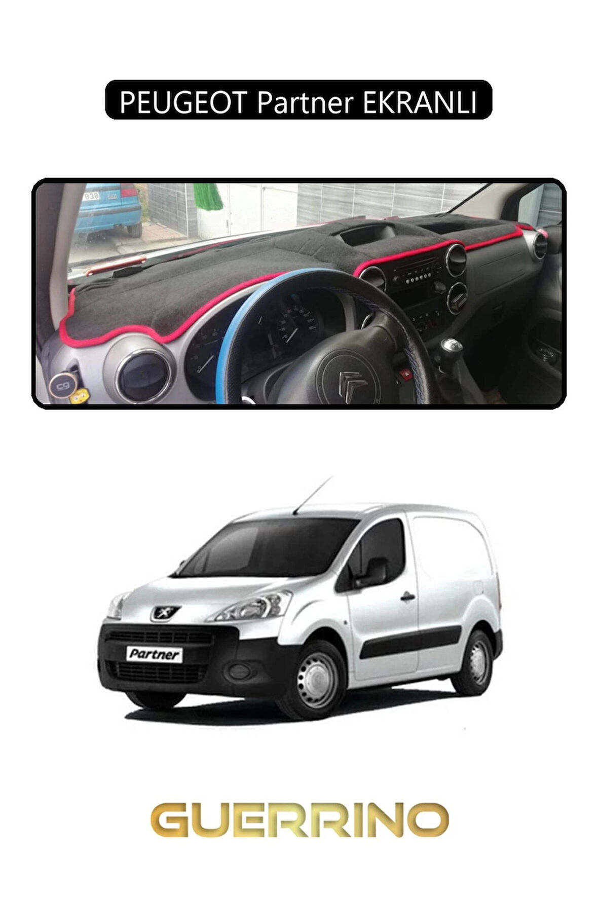 PEUGEOT Partner EKRANLITORPİDO KORUMA HALISI SİYAH KENAR