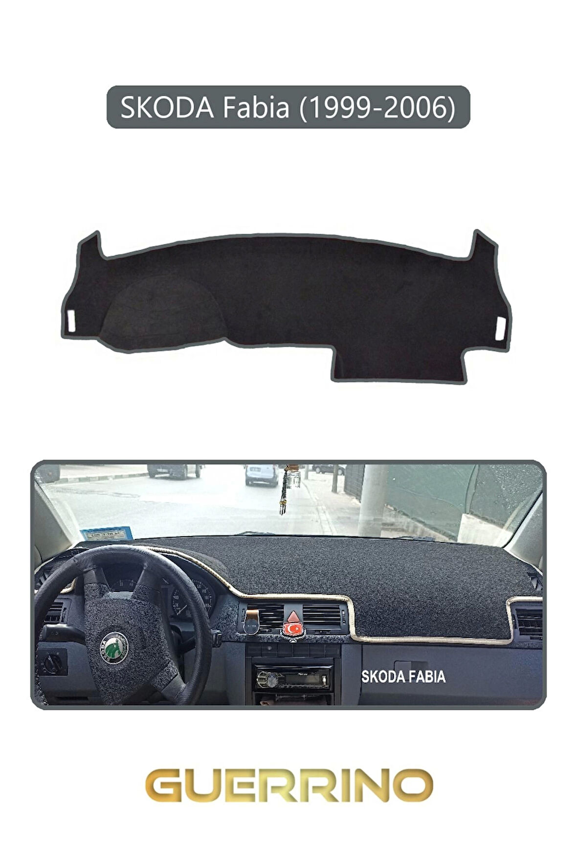 SKODA Fabia (1999-2006)TORPİDO KORUMA HALISI GRİ KENAR