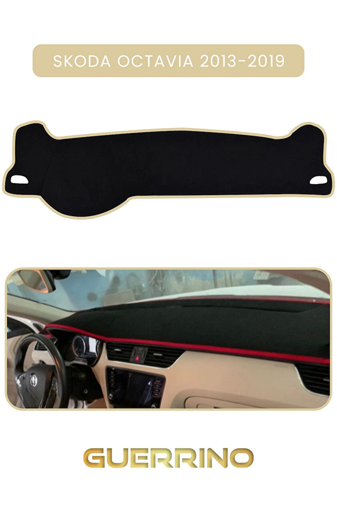 SKODA Octavia (2013-2019)TORPİDO KORUMA HALISI BEJ KENAR