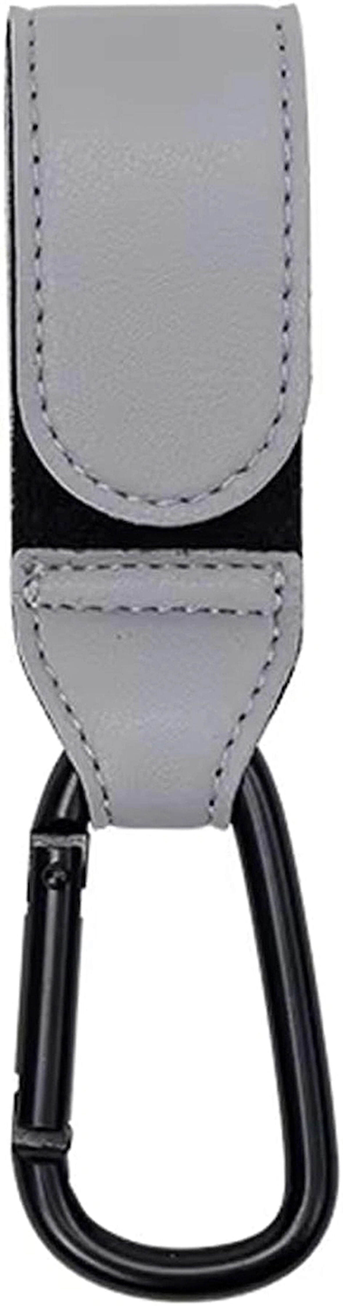 Microcase Portatif İşlevsel Yük Eşya Poşet Taşıma Kancası Bebek Arabası Kancası 1 Adet - GRİ AL4998