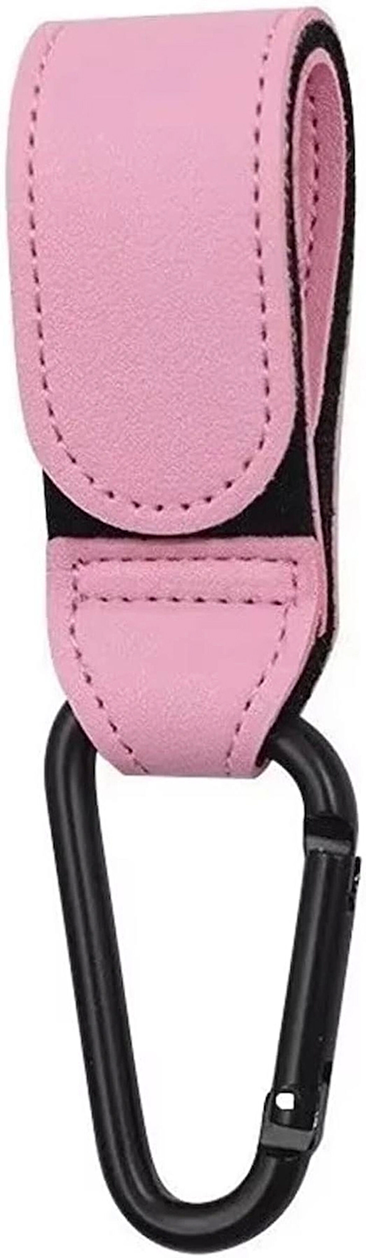 Microcase Portatif İşlevsel Yük Eşya Poşet Taşıma Kancası Bebek Arabası Kancası 1 Adet - PEMBE AL4998