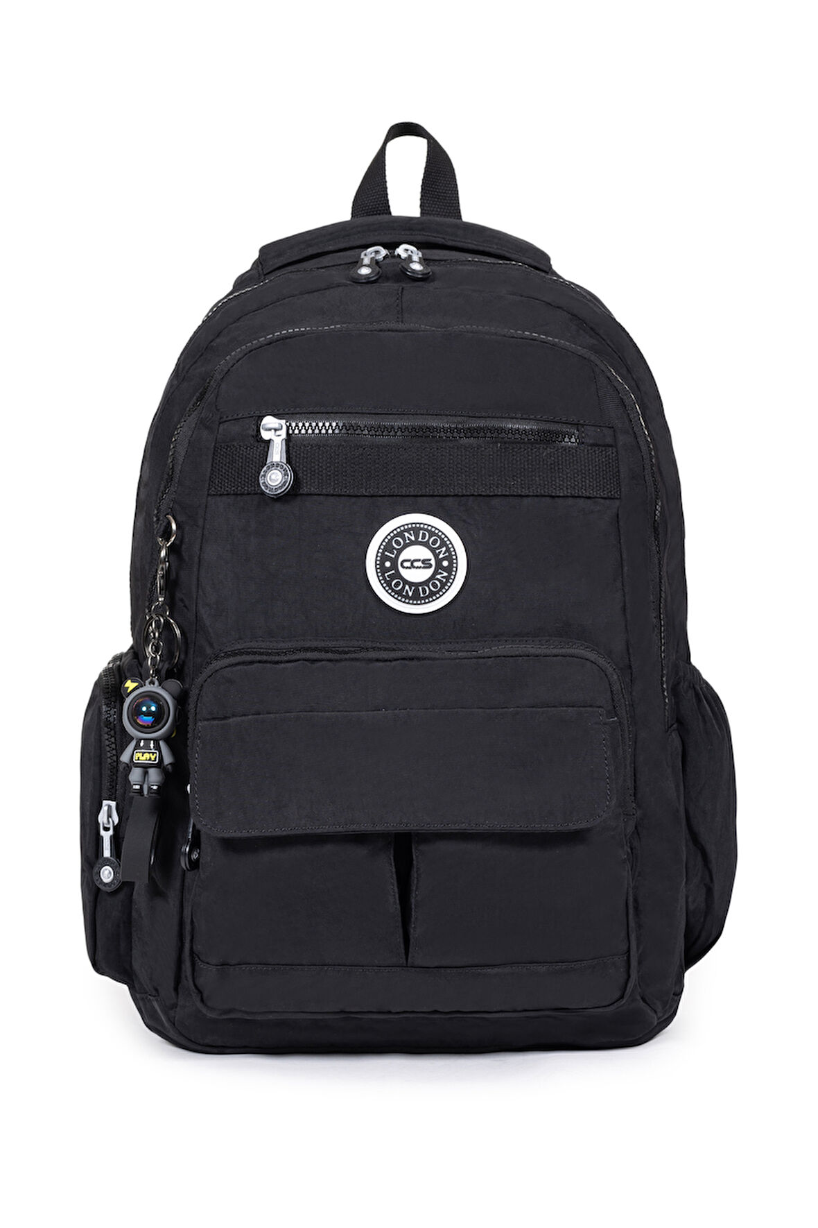 Krınkıl Kumaş Su Geçirmez Çok Bölmeli Anahtarlıklı  Seyahat, Okul ve Günlük Kullanım İçin Modern Sırt Çantası