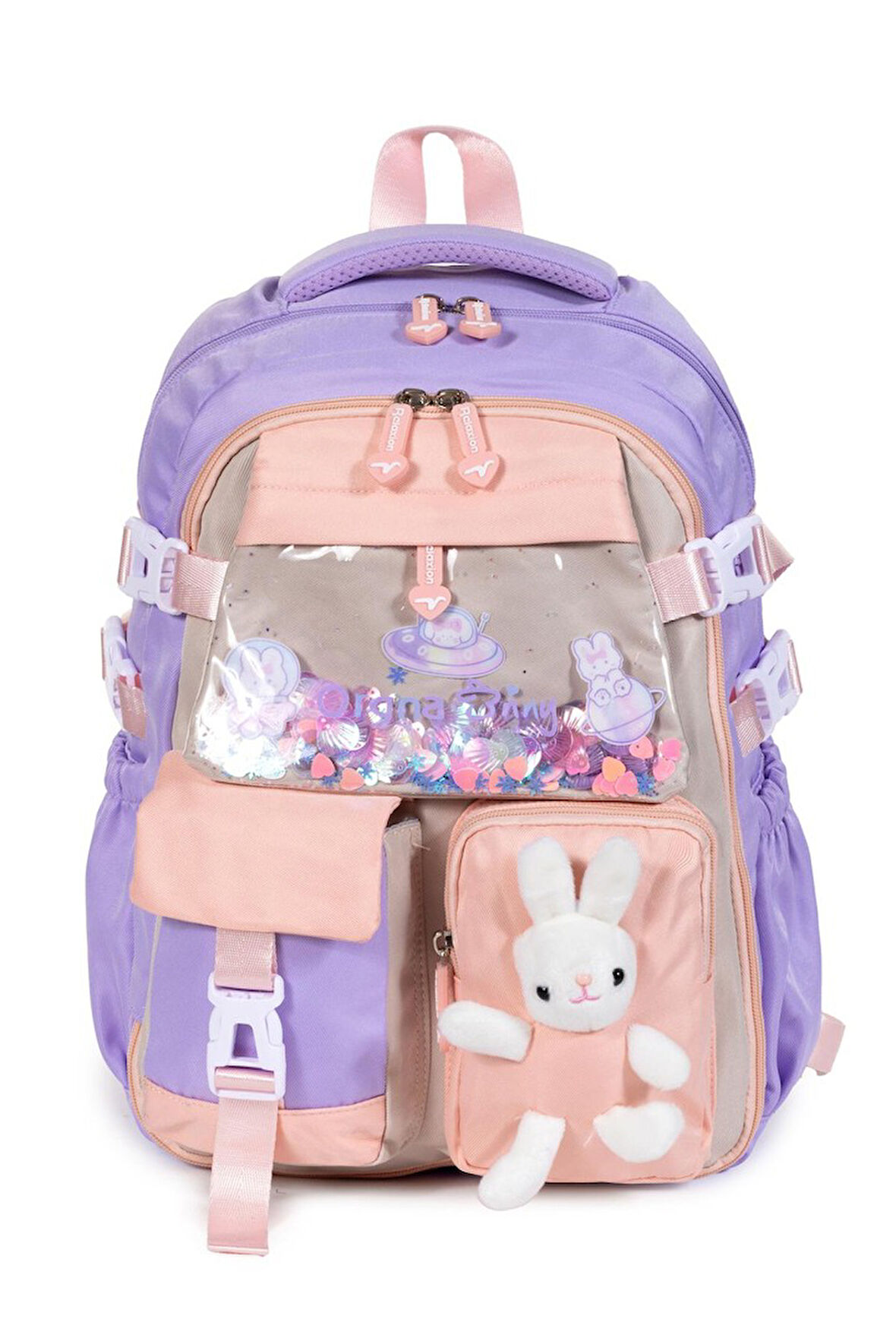 Ortopedik Lüks Kumaş Çok Gözlü Çocuk İlkokul Sırt Çantası