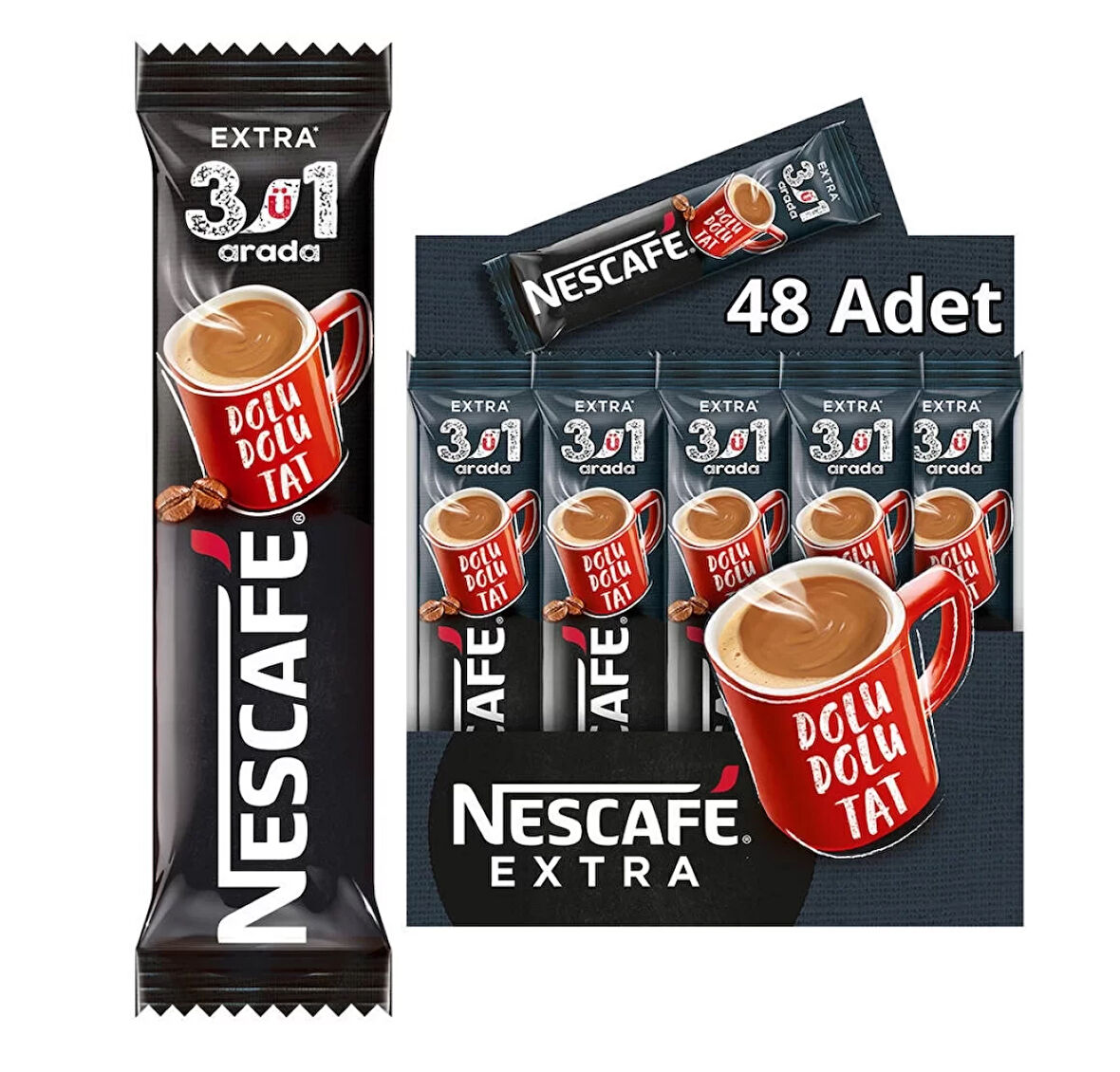 Nescafe 3Ü1 Arada Extra Kahve 16,5 Gr X 48 Adet