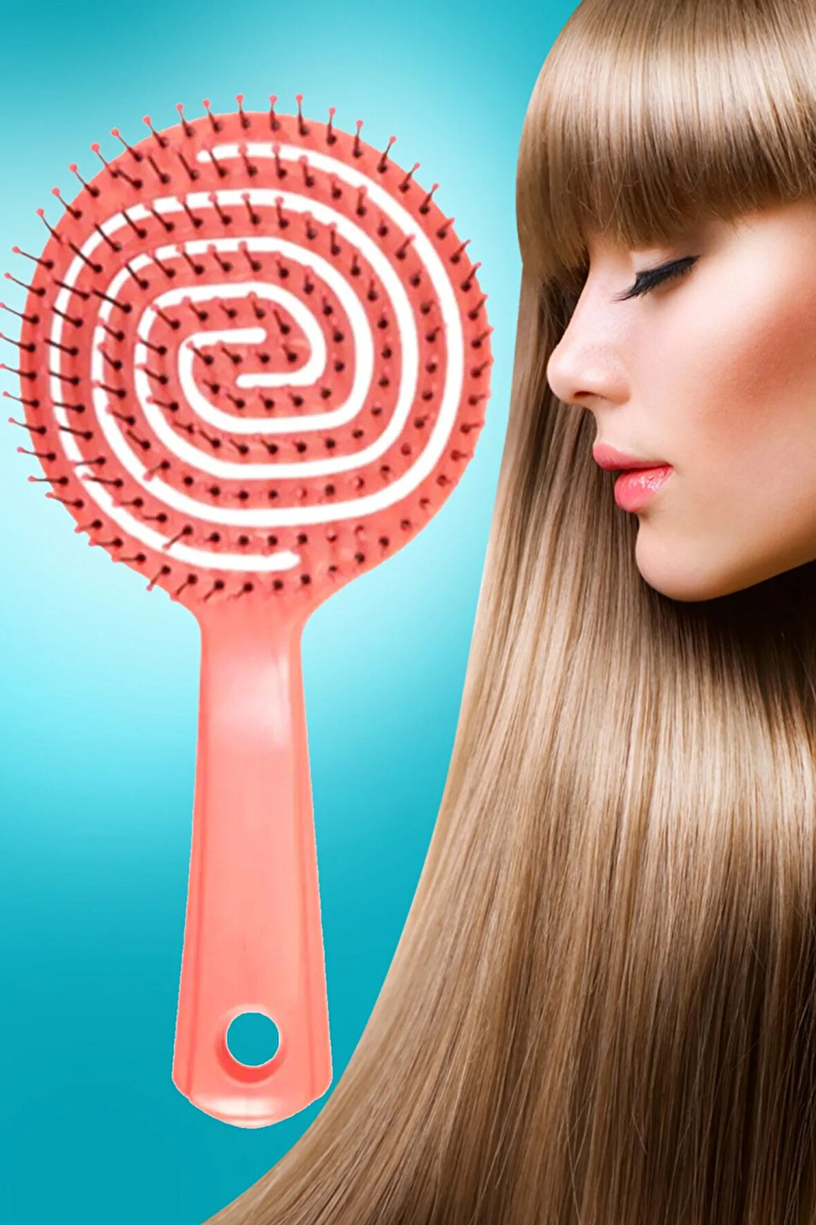 Nascitak Renkli Pro Üç Boyutlu Oval Saç Fırçası Pro Dizayn