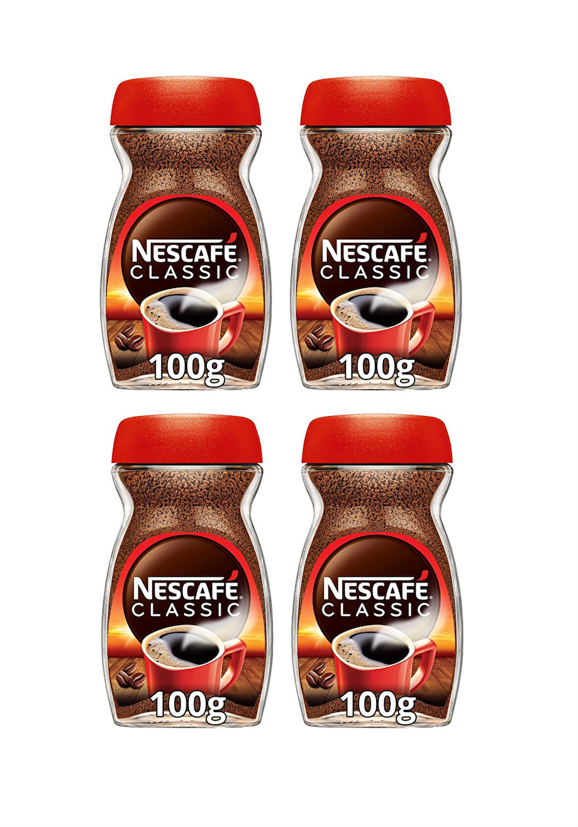 Nescafe Classıc Kahve Cam 100 Gr X 4 Adet