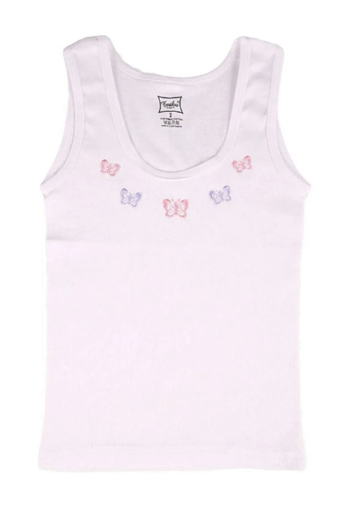 Kız Çocuk Geniş Askılı Ribana Atlet