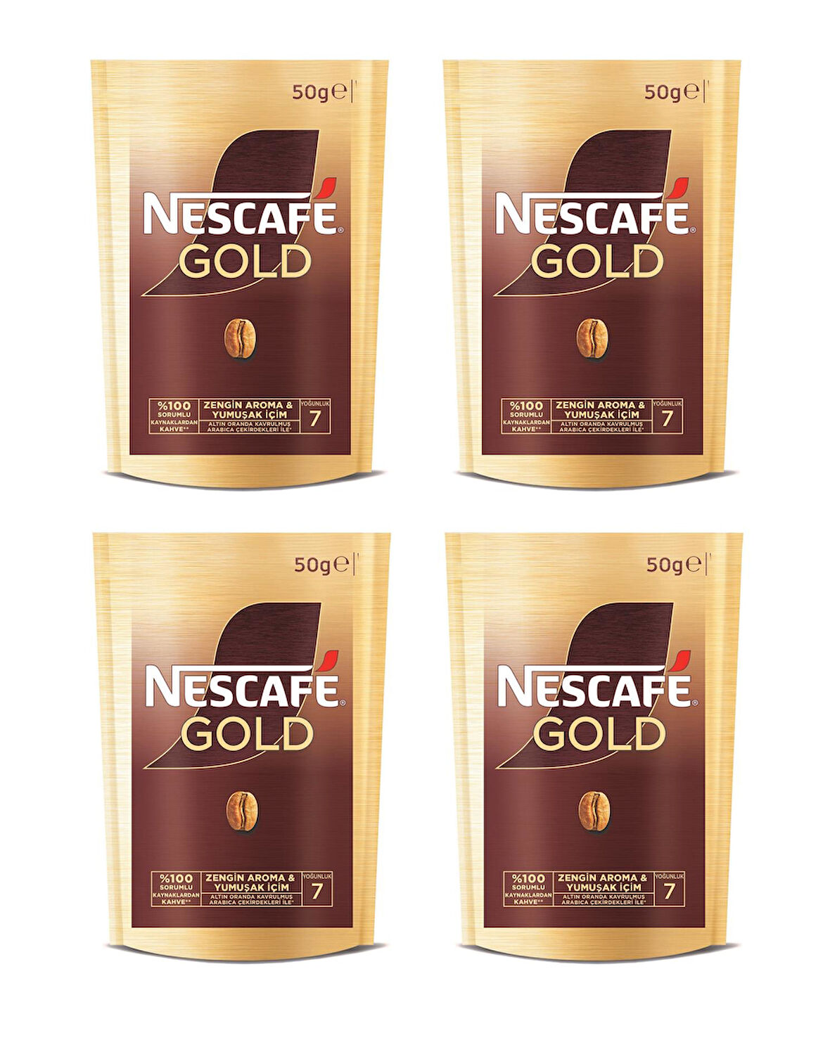 Nescafe Gold Kahve Poşet 50 Gr X 4 Adet