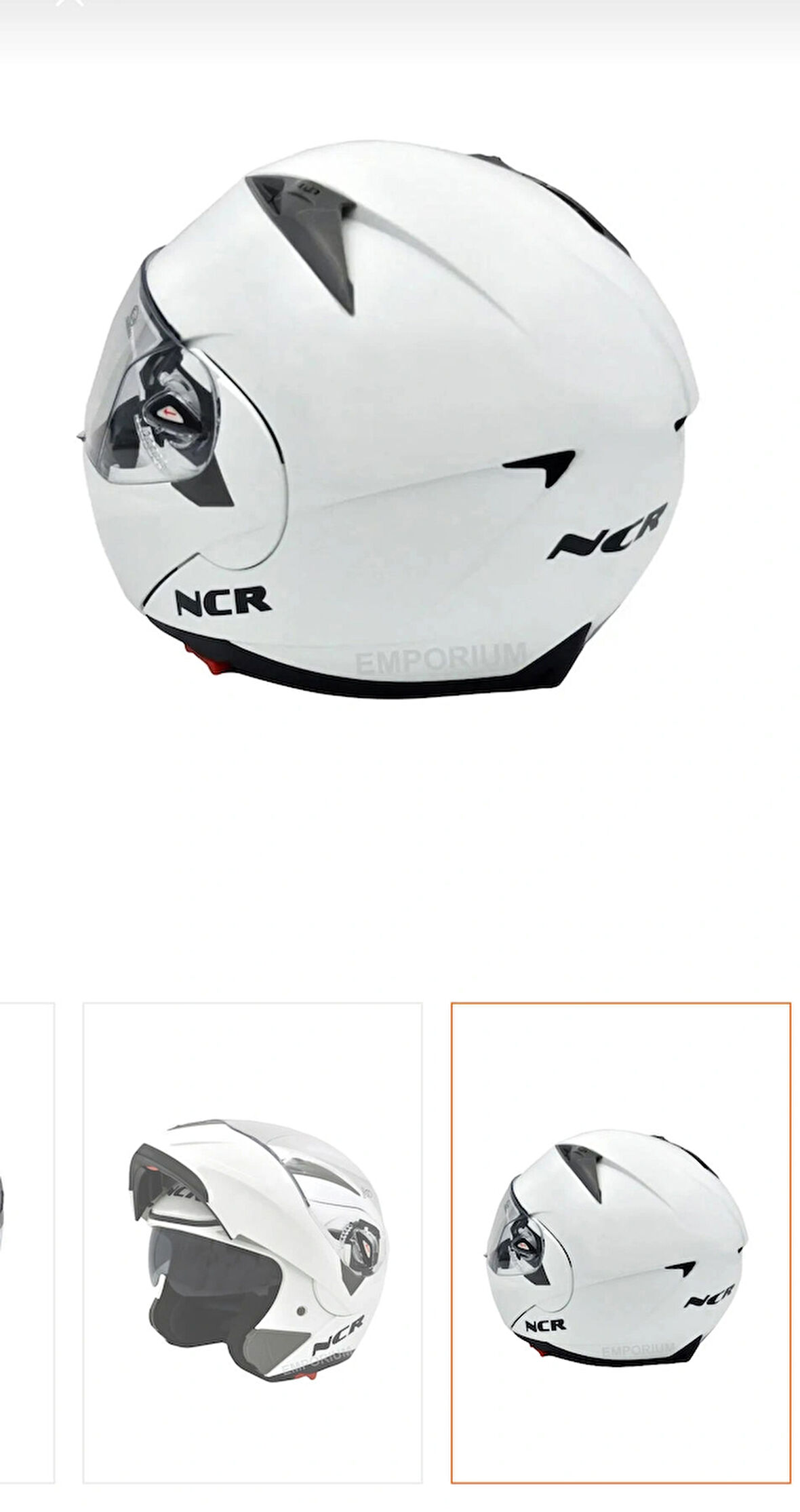 NCR Kask Çene Açılır Beyaz (ECE Sertifikalı)
