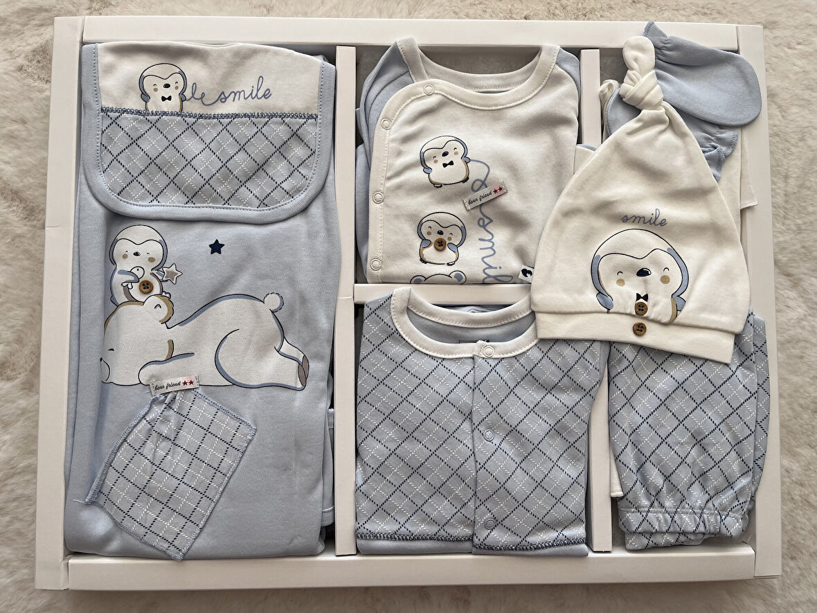 Tulumlu 10'Lu Set ZE6542 Smile Mavi