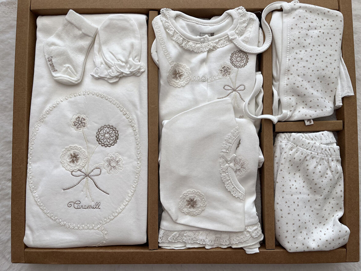 Organik Tulumlu 10'Lu Set ZE5101 Soft Girl Ekru