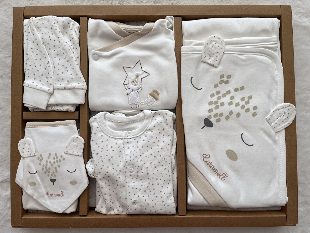 Organik Tulumlu 10'Lu Set ZE5101 Soft Boy Ekru