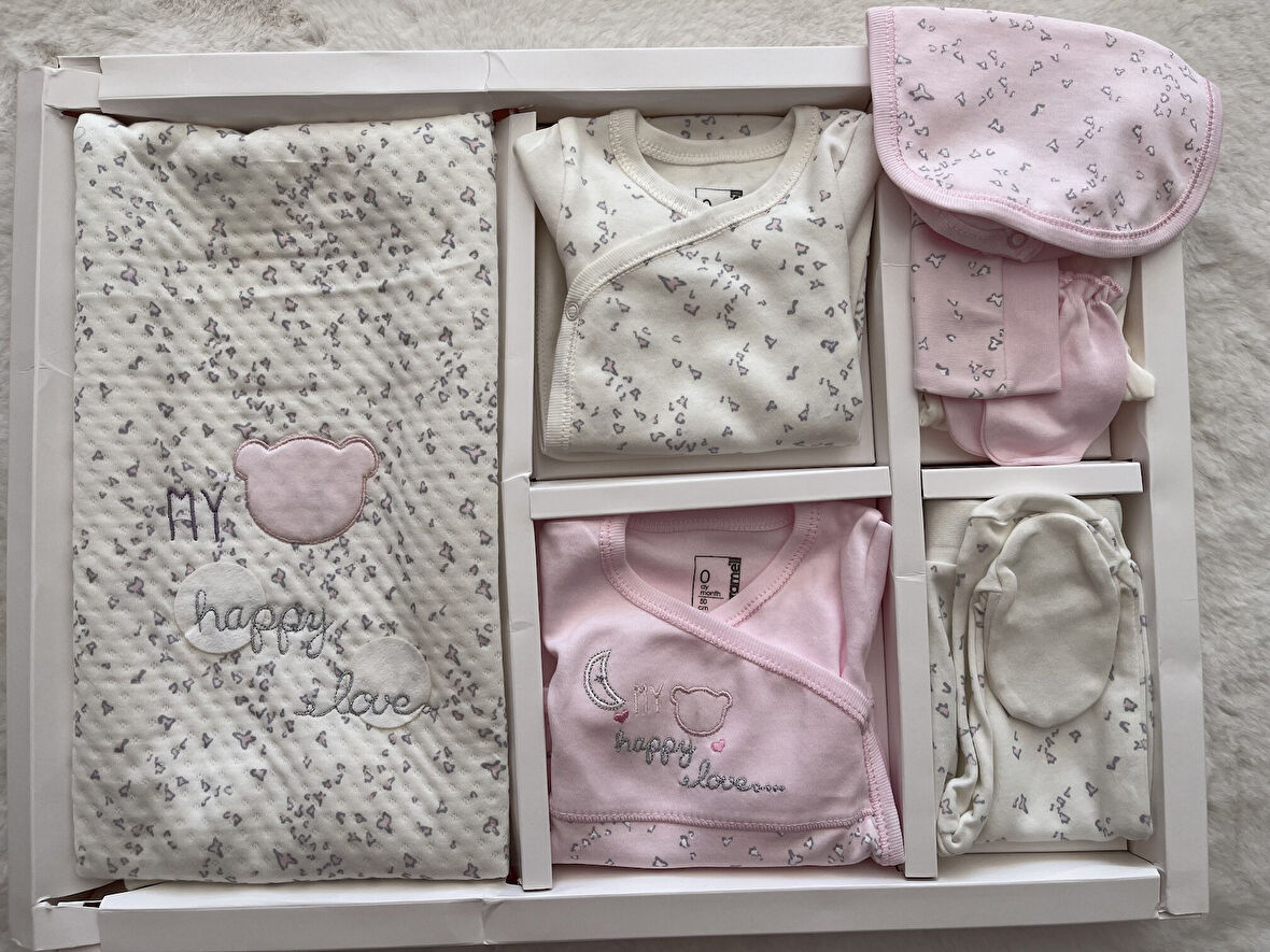 Tulumlu 10'Lu Set ZK4042 Happy Love Ekru