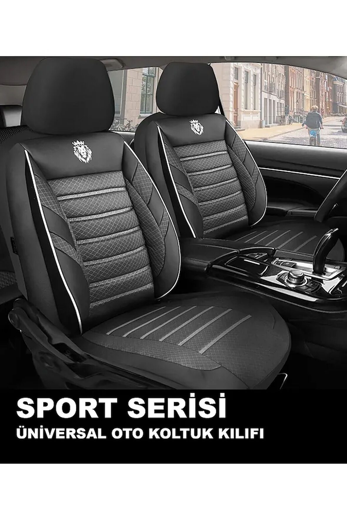 PEUGEOT 206 SW 2002-2008Uyumlu Oto Koltuk Kılıfı Sport Serisi Jakar - Beyaz