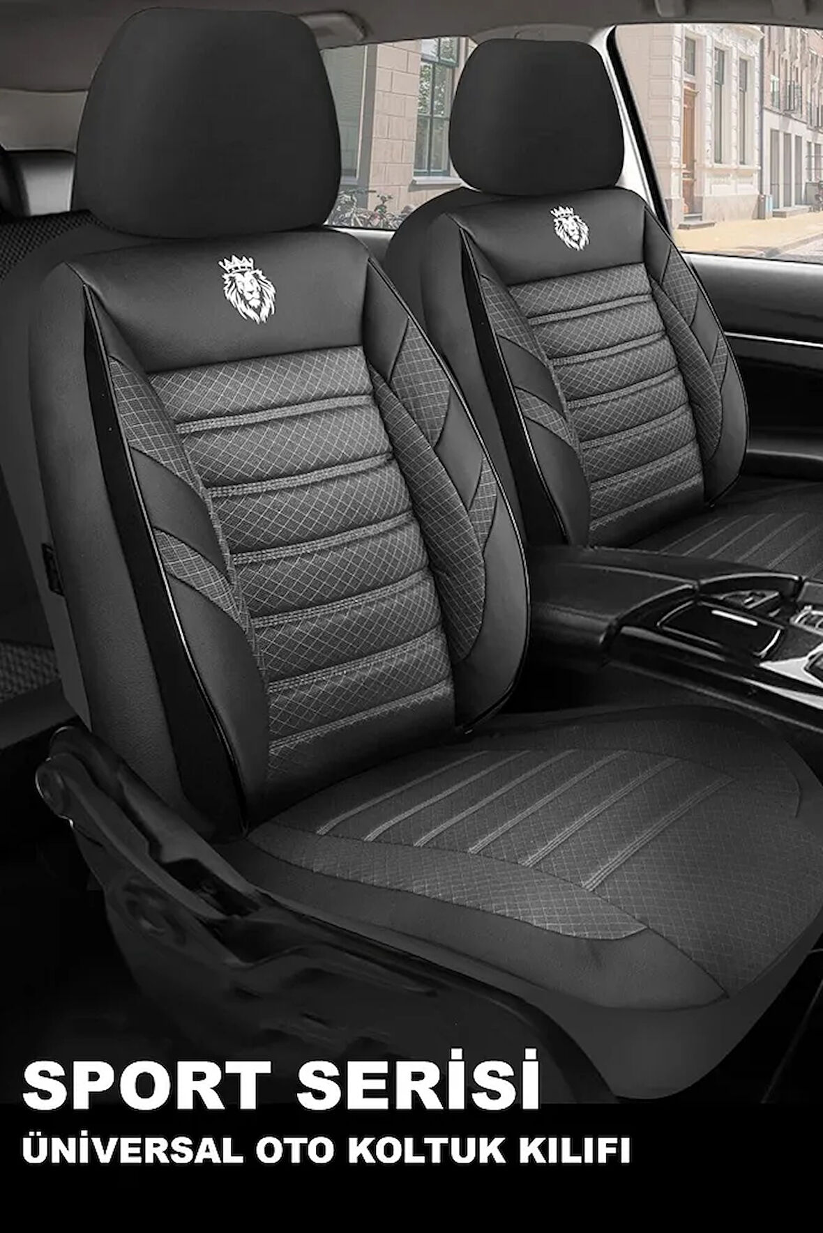 DACIA SOLENZA 2003-2005 Uyumlu Oto Koltuk Kılıfı Sport Serisi Jakar - Siyah