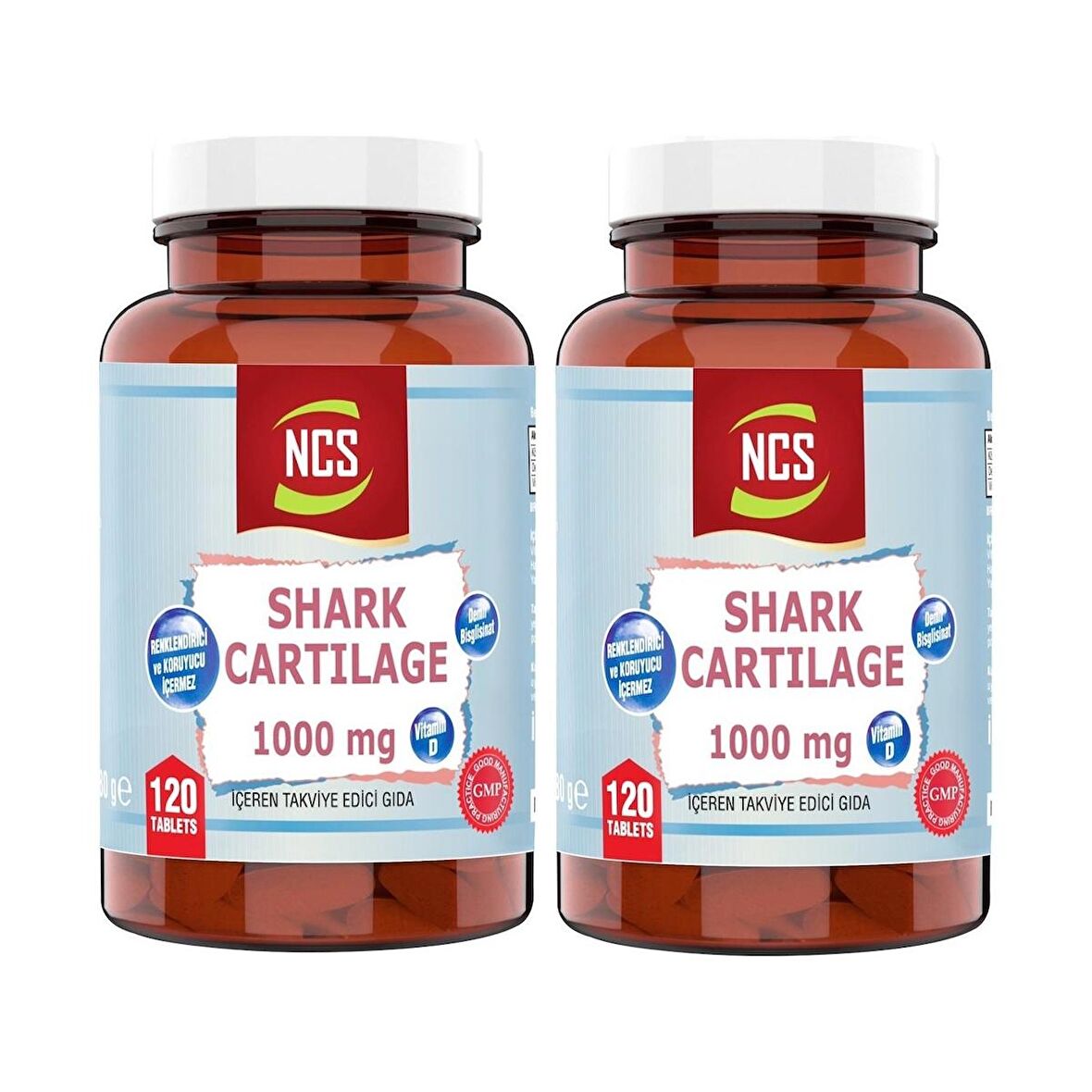 Ncs Shark Cartilage Demir Vitamin D3 1000 Mg 120 Tablet 2 Adet