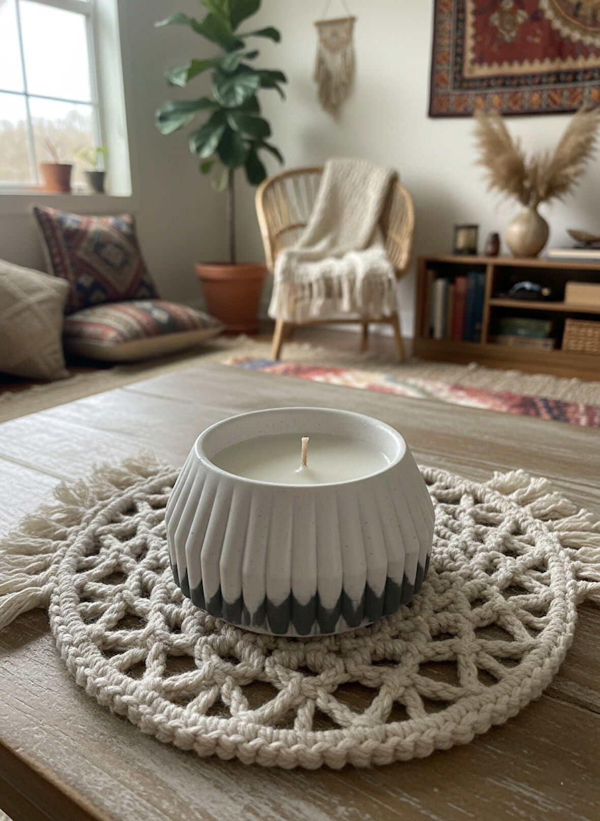 Dekoratif Bohem İskandinav Mum - Pinterest Konseptli Vanilya Kokulu Soya Mum