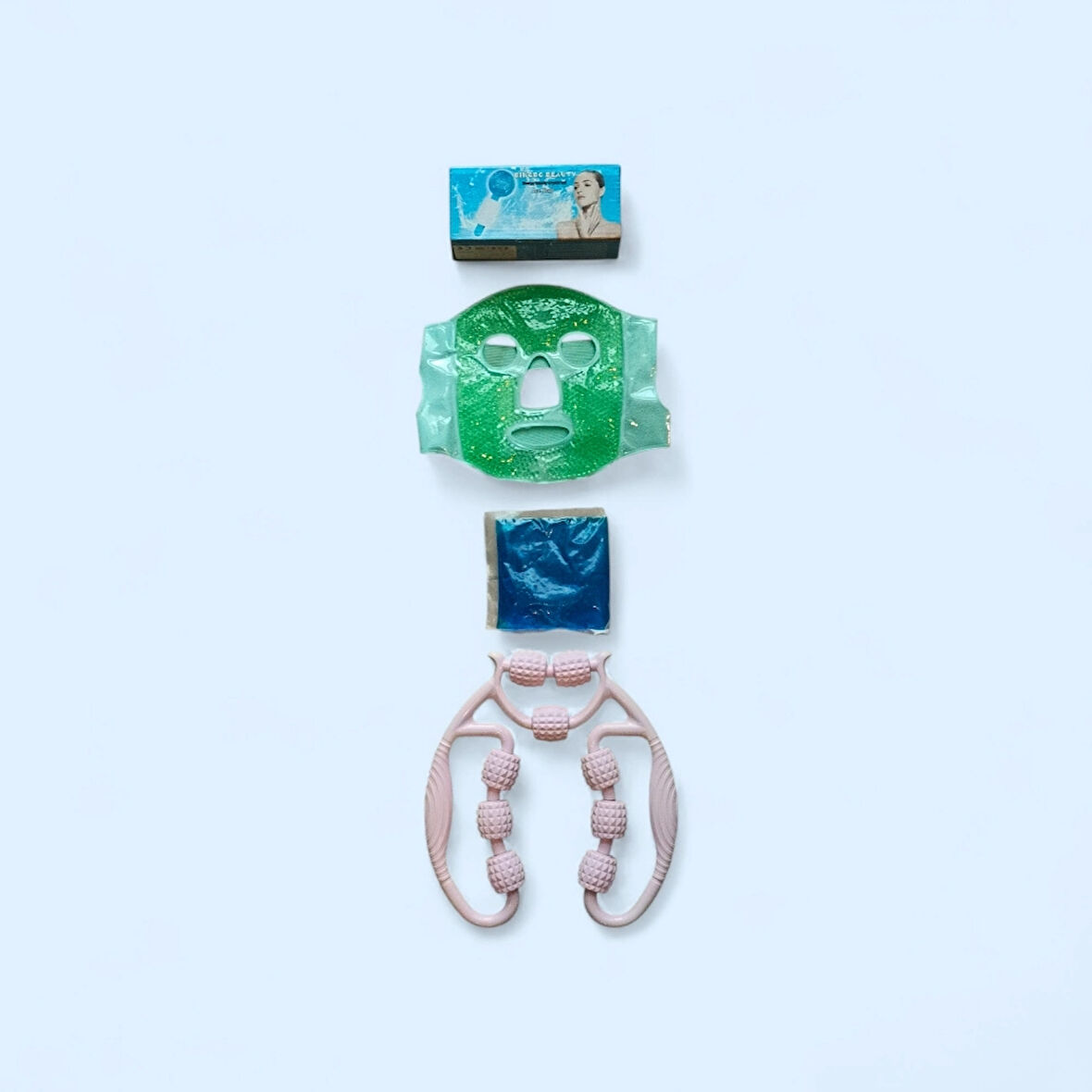 Yüz Maskesi Cilt Bakım Seti - Maske, Buz Küresi, Termo Jel Ve Selülit Masaj Aleti