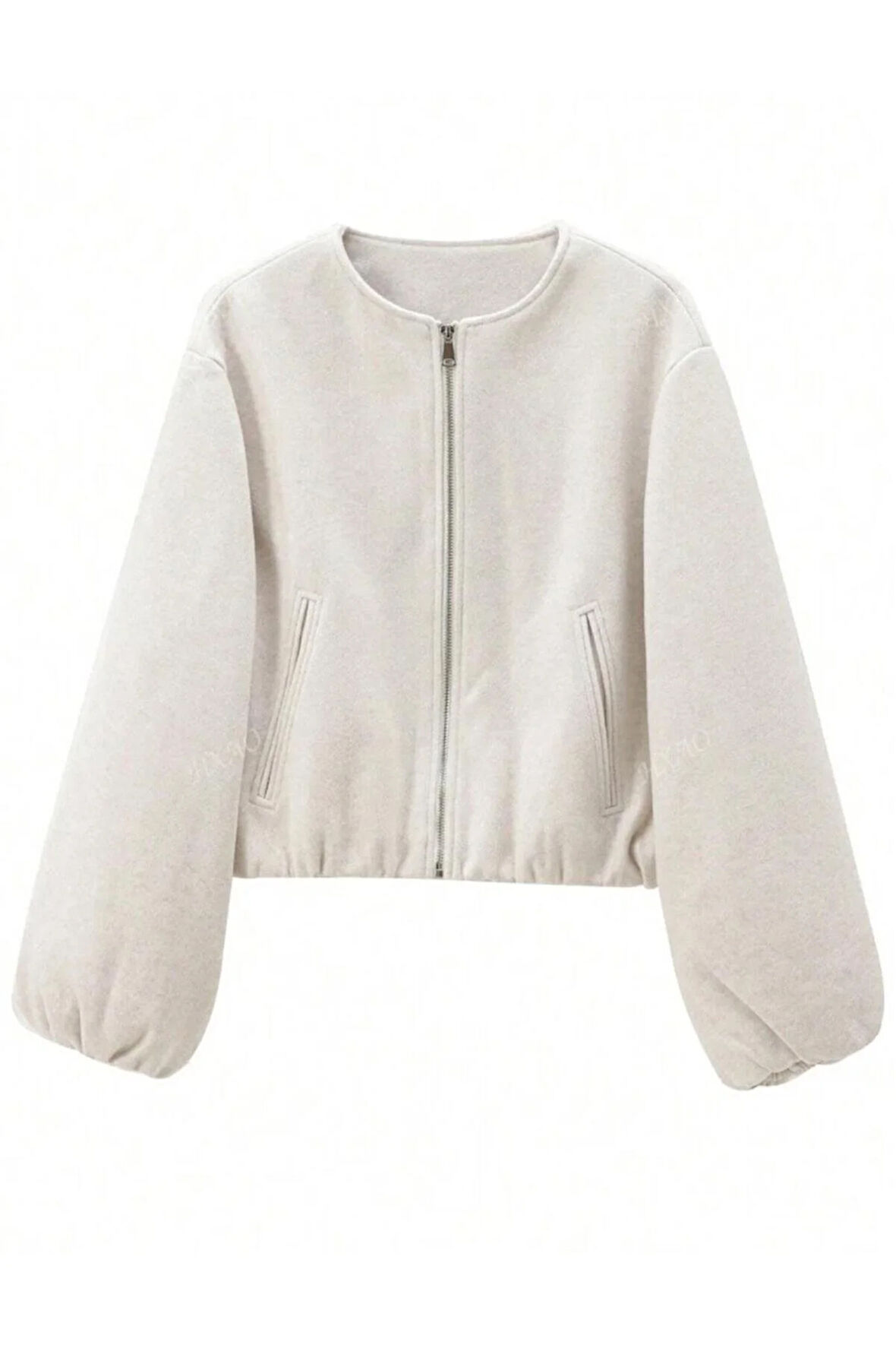 Kadın Balon Kol Kaşe Bomber Ceket