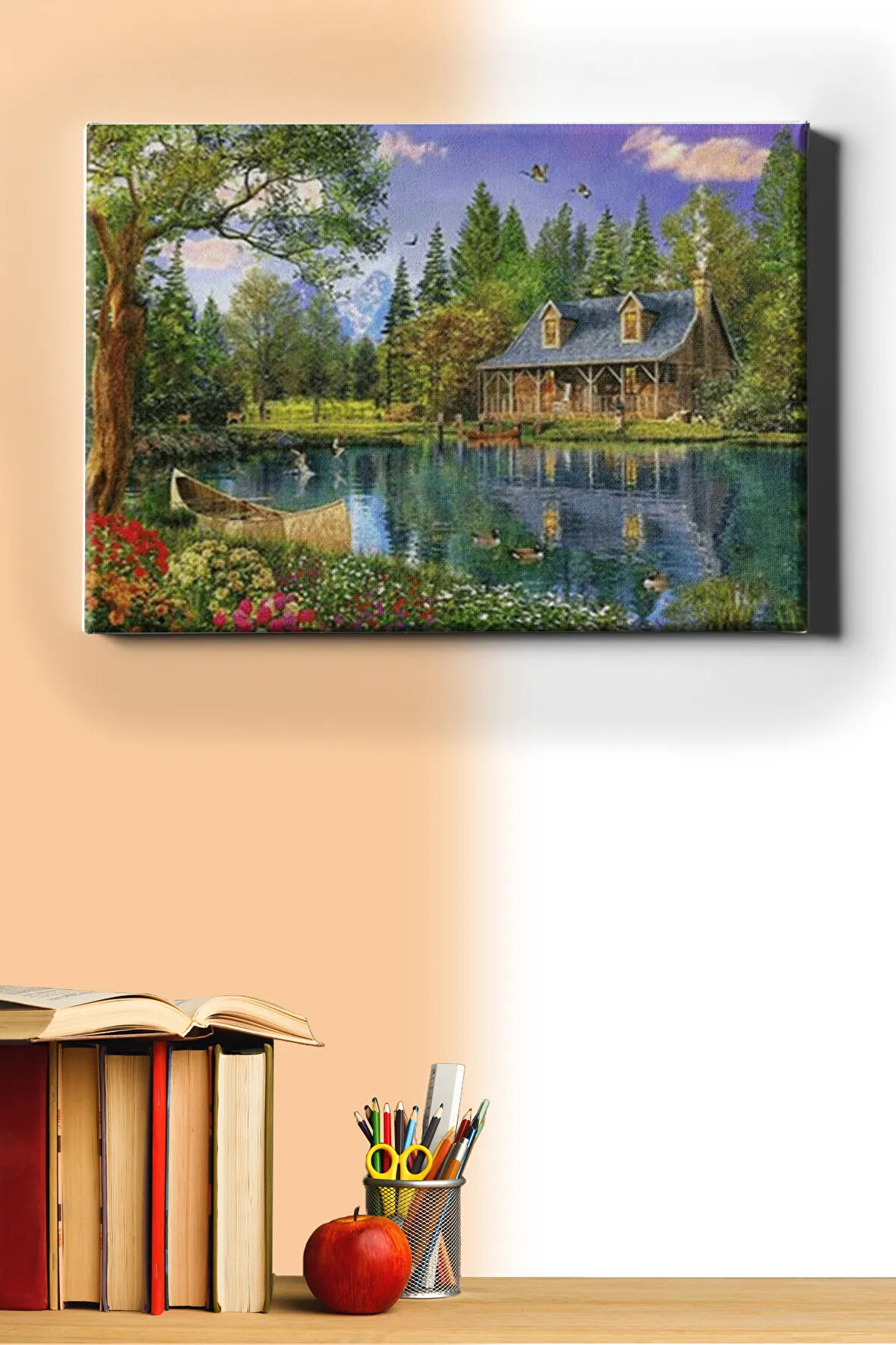 Sayılarla Boyama Seti Kasnaklı Orman Evi 40 X 50 Cm
