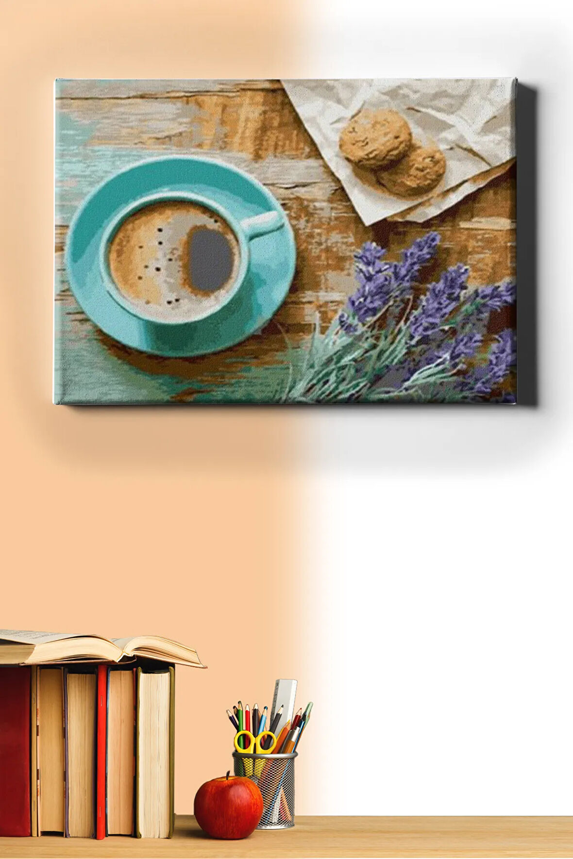 Sayılarla Boyama Seti Kasnaklı Lavanta Kokulu Kahve 60 X 75 Cm