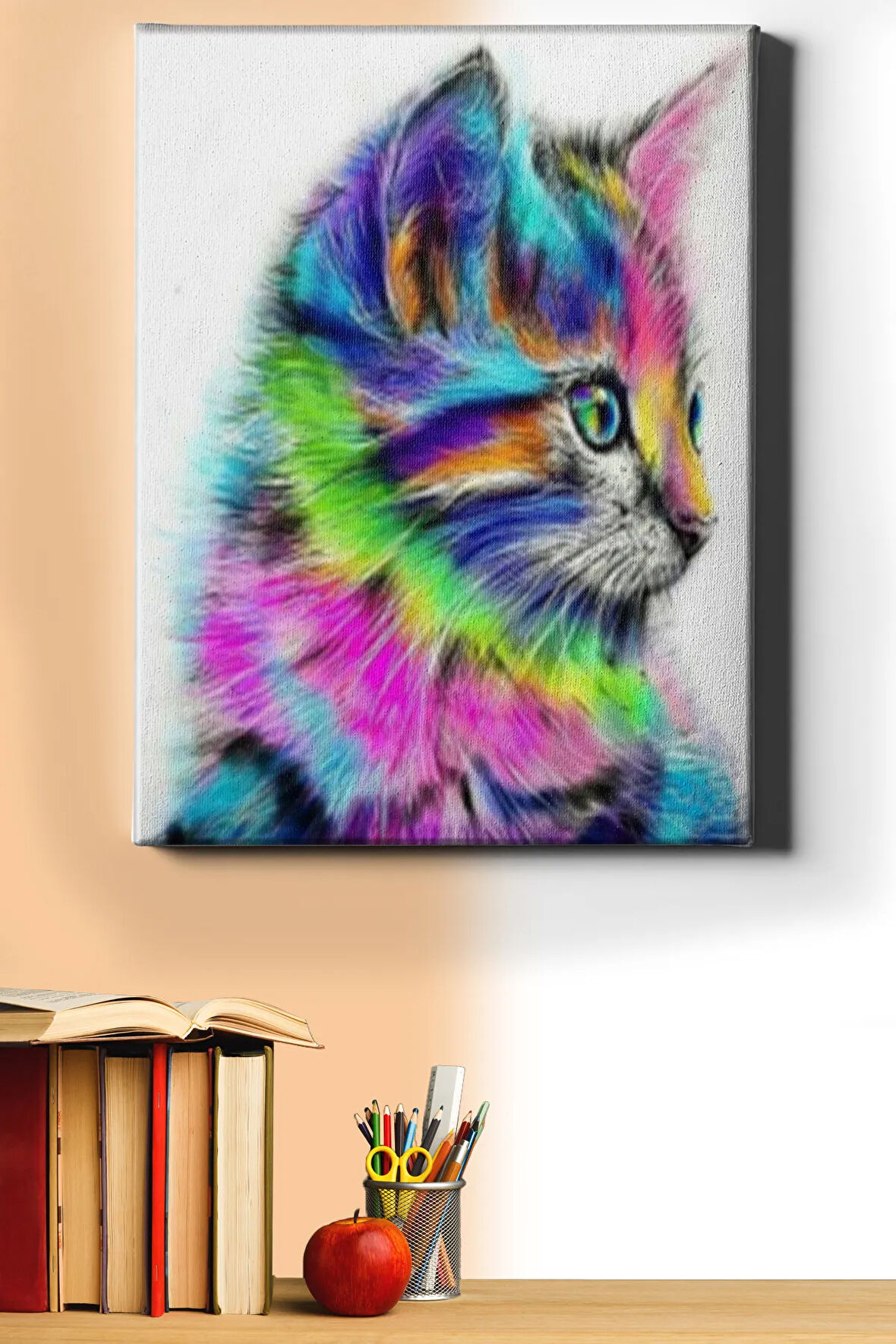 Sayılarla Boyama Seti Kasnaklı Tatlı Pisicik 60 X 75 Cm