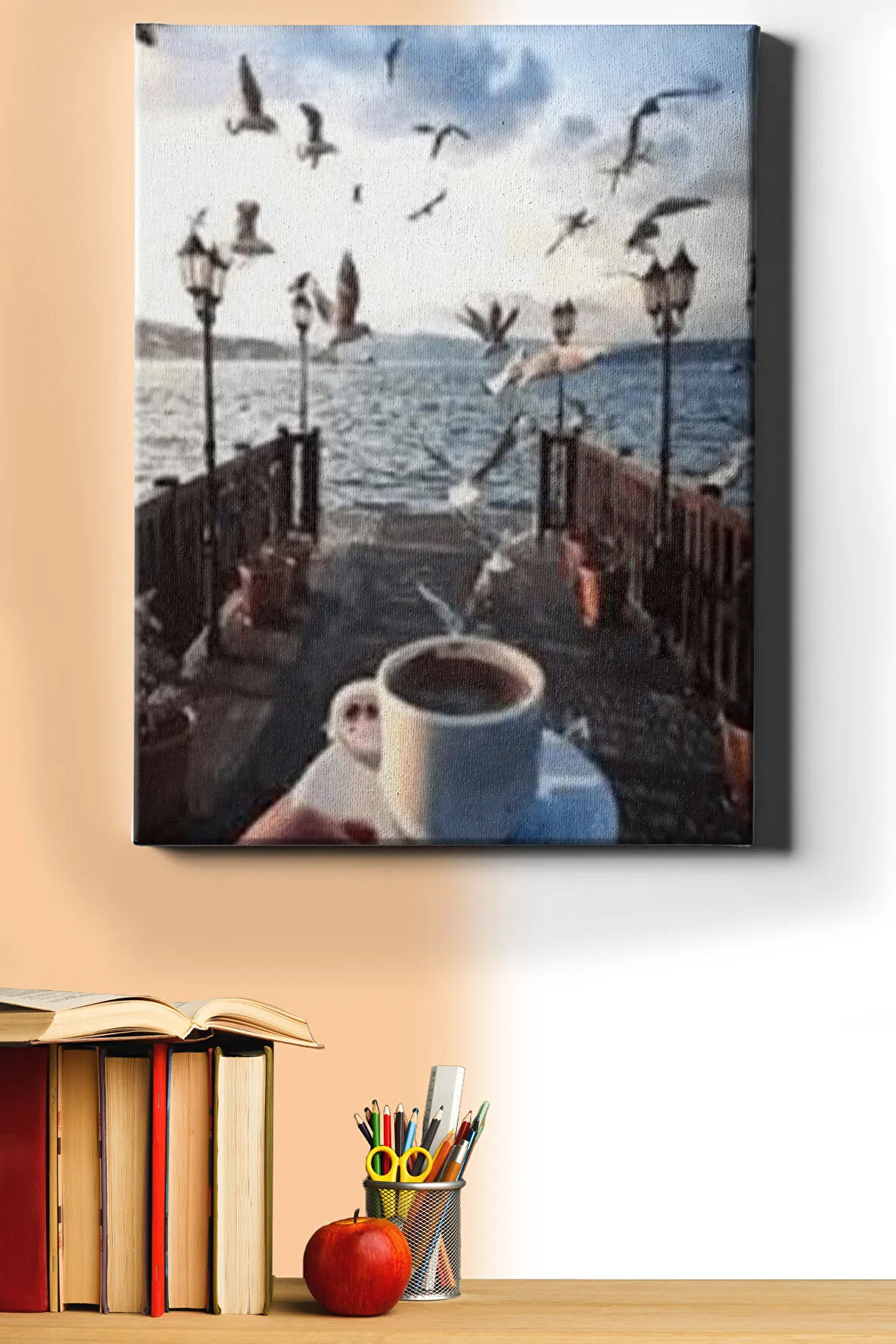 Sayılarla Boyama Seti Kasnaklı Iskelede Kahve 40 X 50 Cm