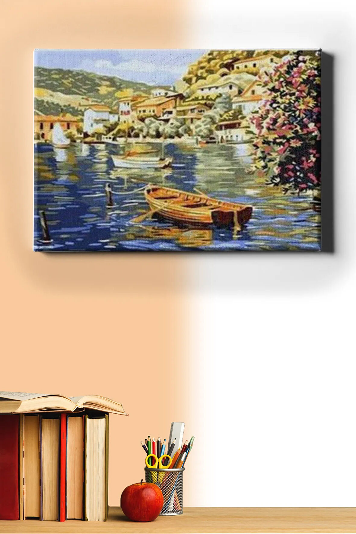 Sayılarla Boyama Seti Kasnaklı Kıyı Kasabası 40 X 50 Cm