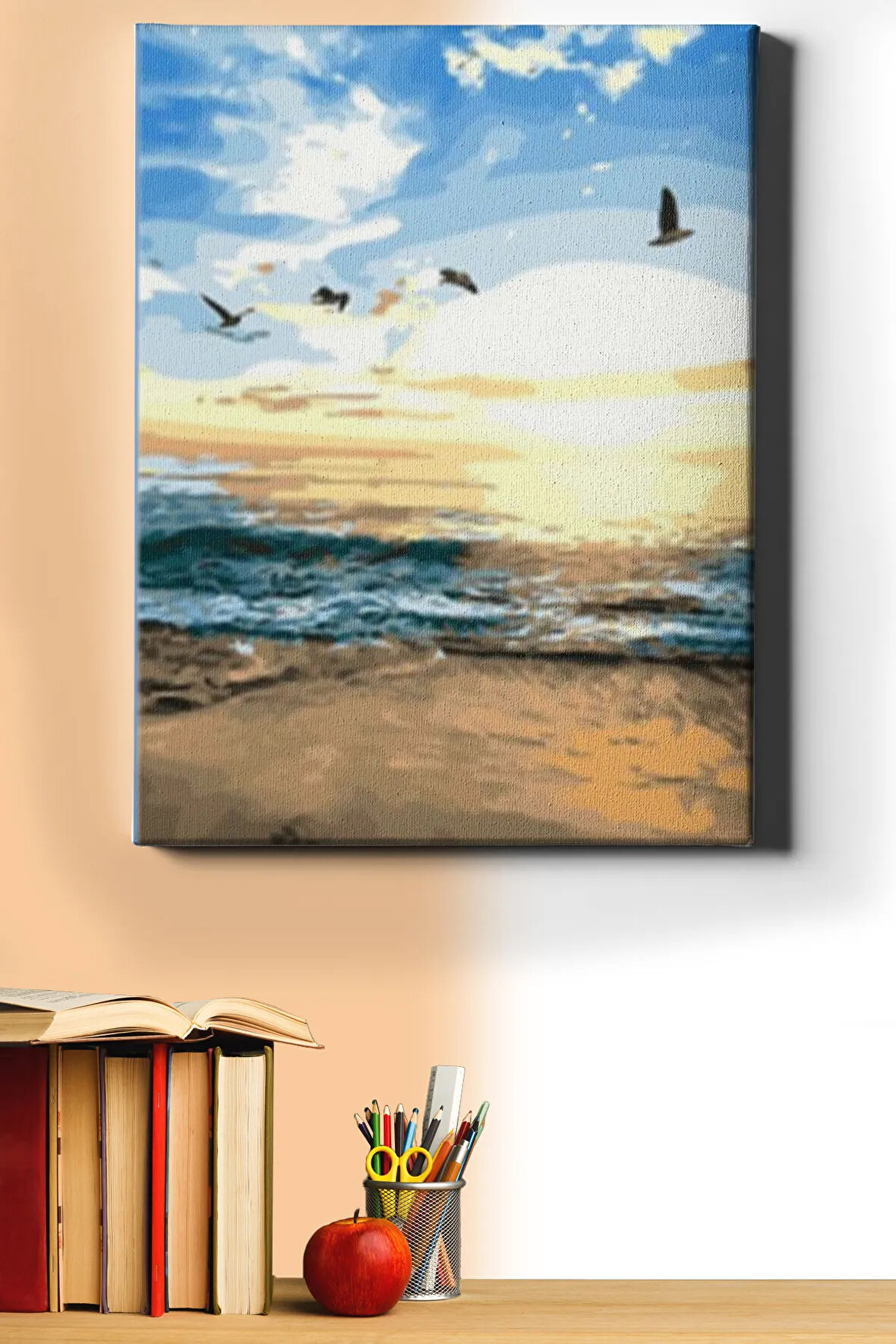 Sayılarla Boyama Seti Kasnaklı Kumsal 40 X 50 Cm