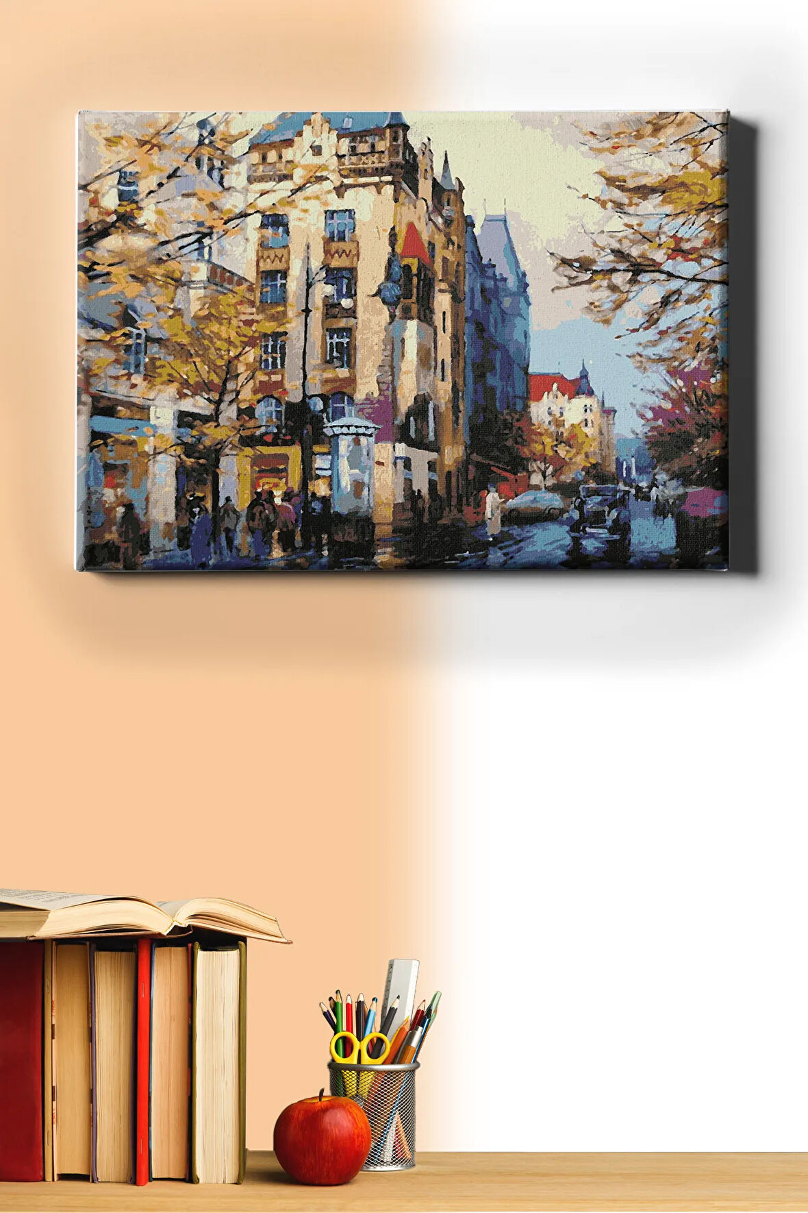 Sayılarla Boyama Seti Kasnaklı Sonbahar Şehri 40 X 50 Cm