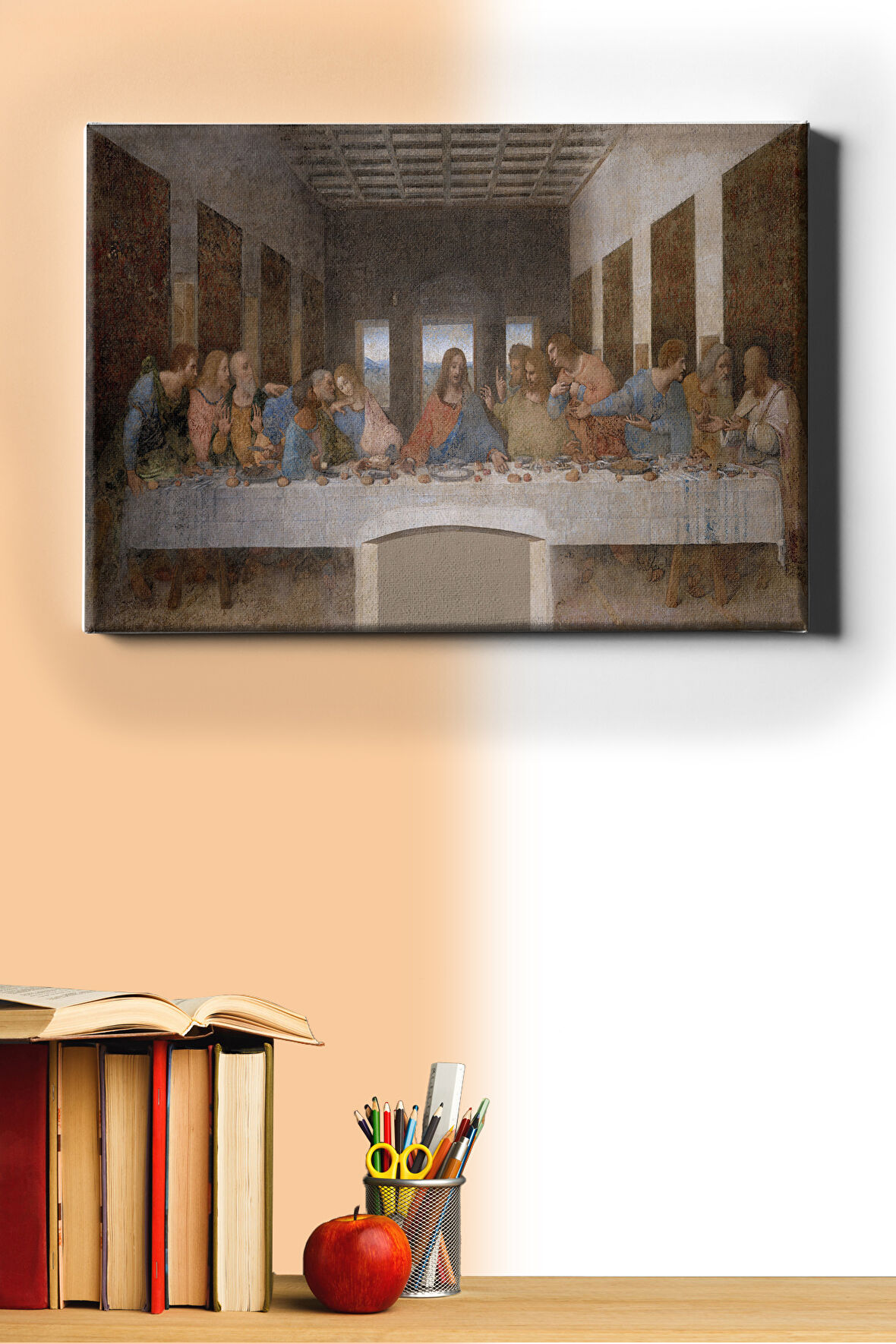 Sayılarla Boyama Seti Kasnaklı Son Akşam Yemeği 60 X 75 Cm