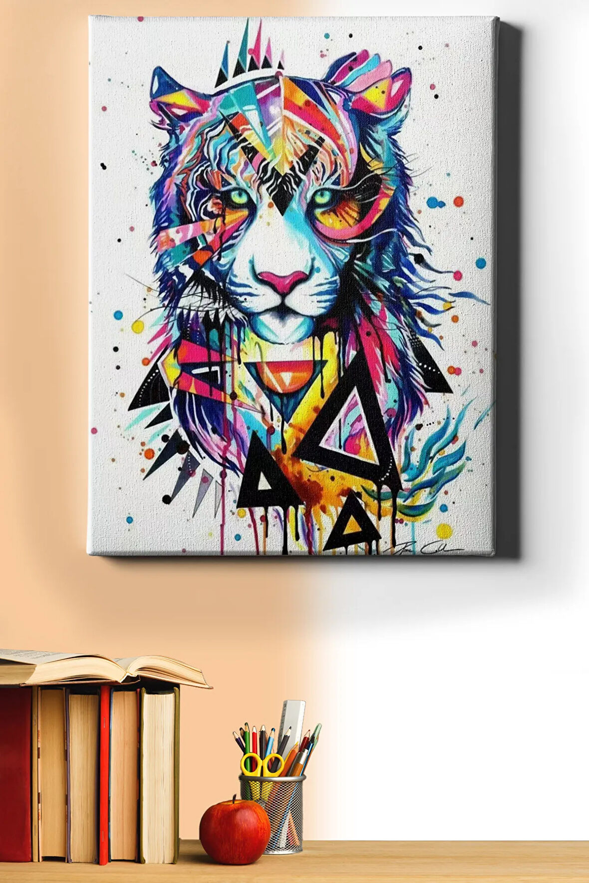 Sayılarla Boyama Seti Kasnaklı Soyut Kaplan 40 X 50 Cm