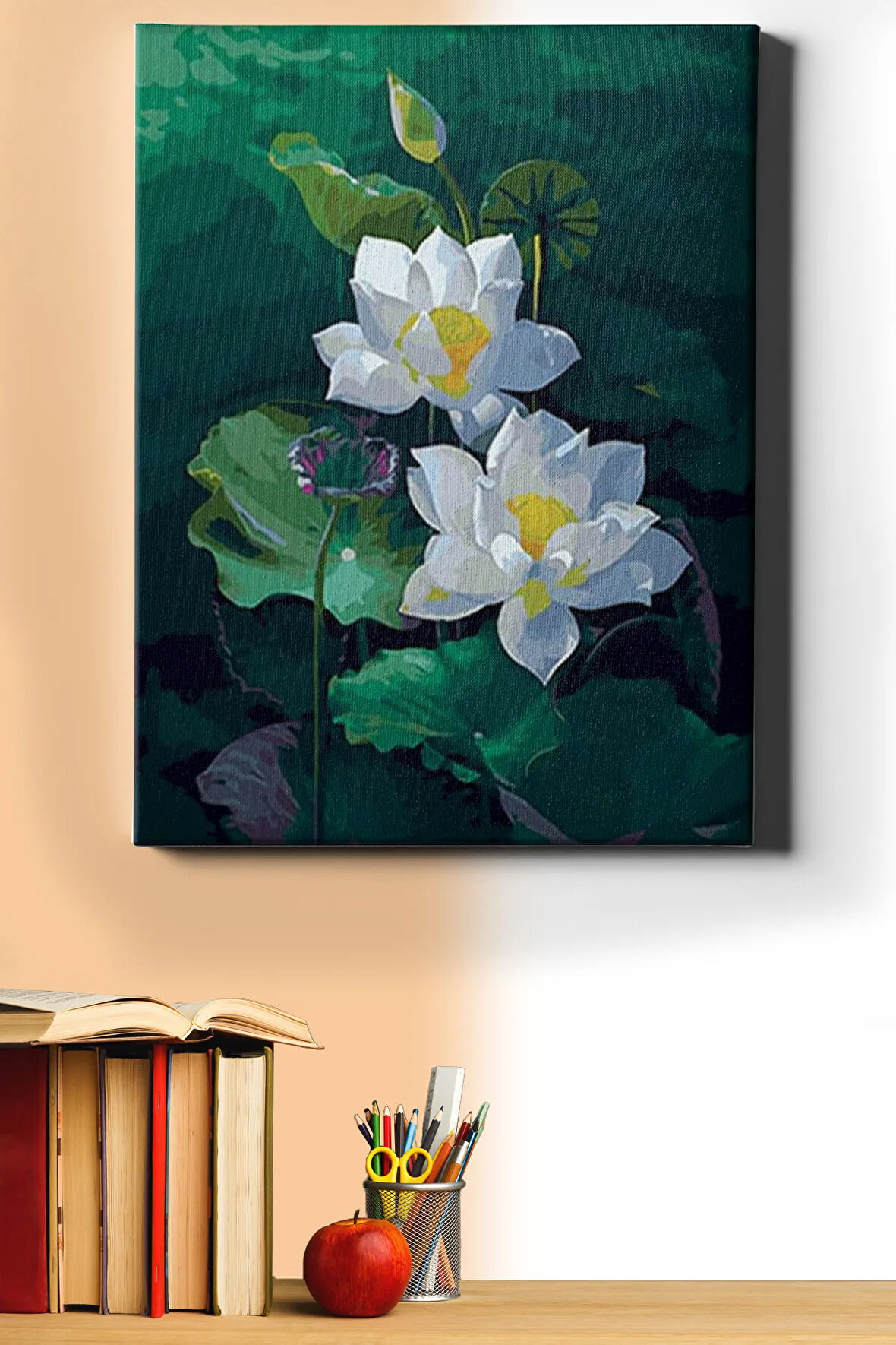 Sayılarla Boyama Seti Kasnaklı Duru Nilüfer 50 X 65 Cm