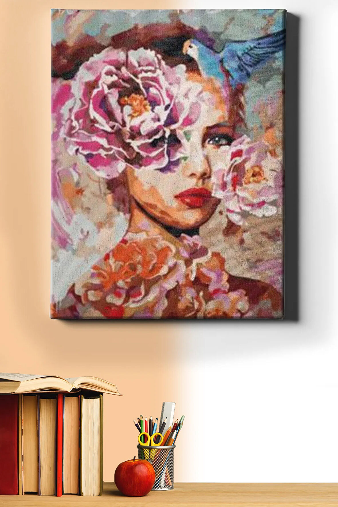 Sayılarla Boyama Seti Kasnaklı Masal Kadın 40 X 50 Cm