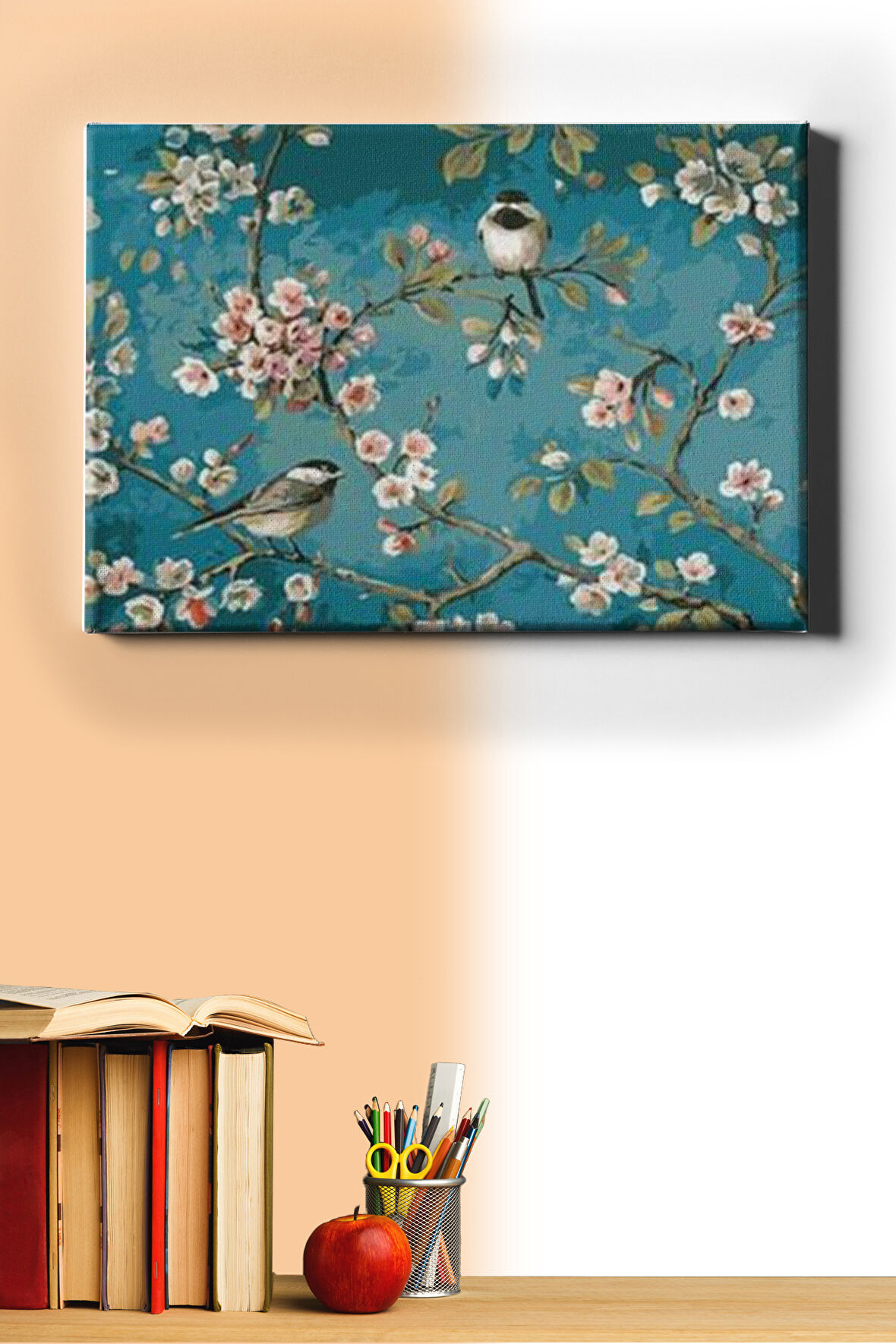 Sayılarla Boyama Seti Kasnaklı Bahar Dalı 50 X 65 Cm