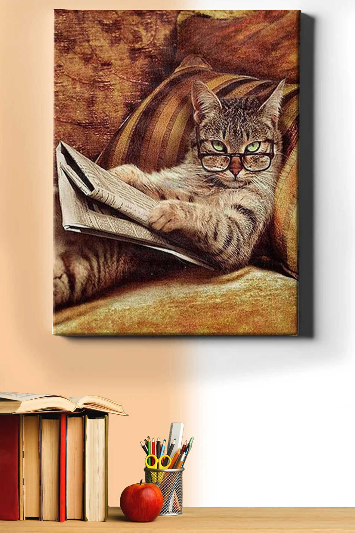 Sayılarla Boyama Seti Kasnaklı Entel Kedi 40 X 50 Cm