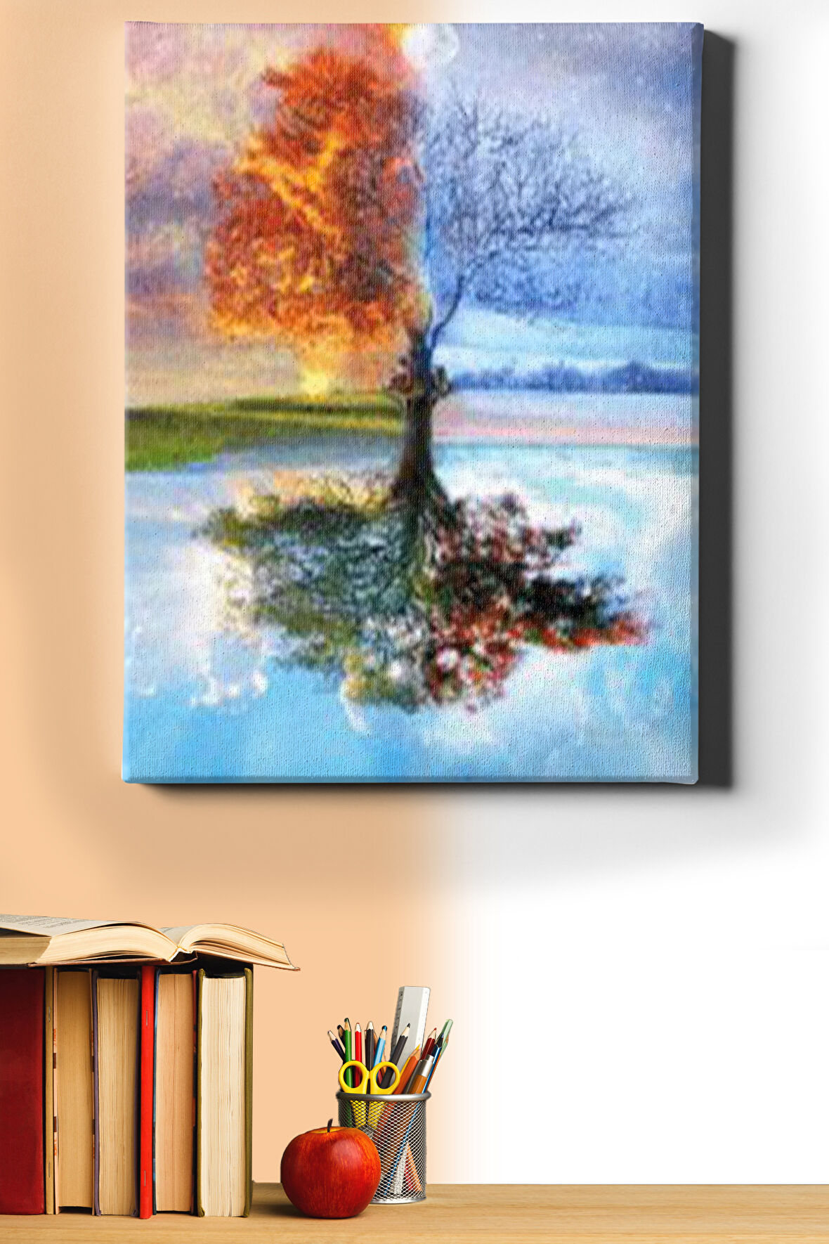 Sayılarla Boyama Seti Kasnaklı Mevsim Döngüsü 60 X 75 Cm