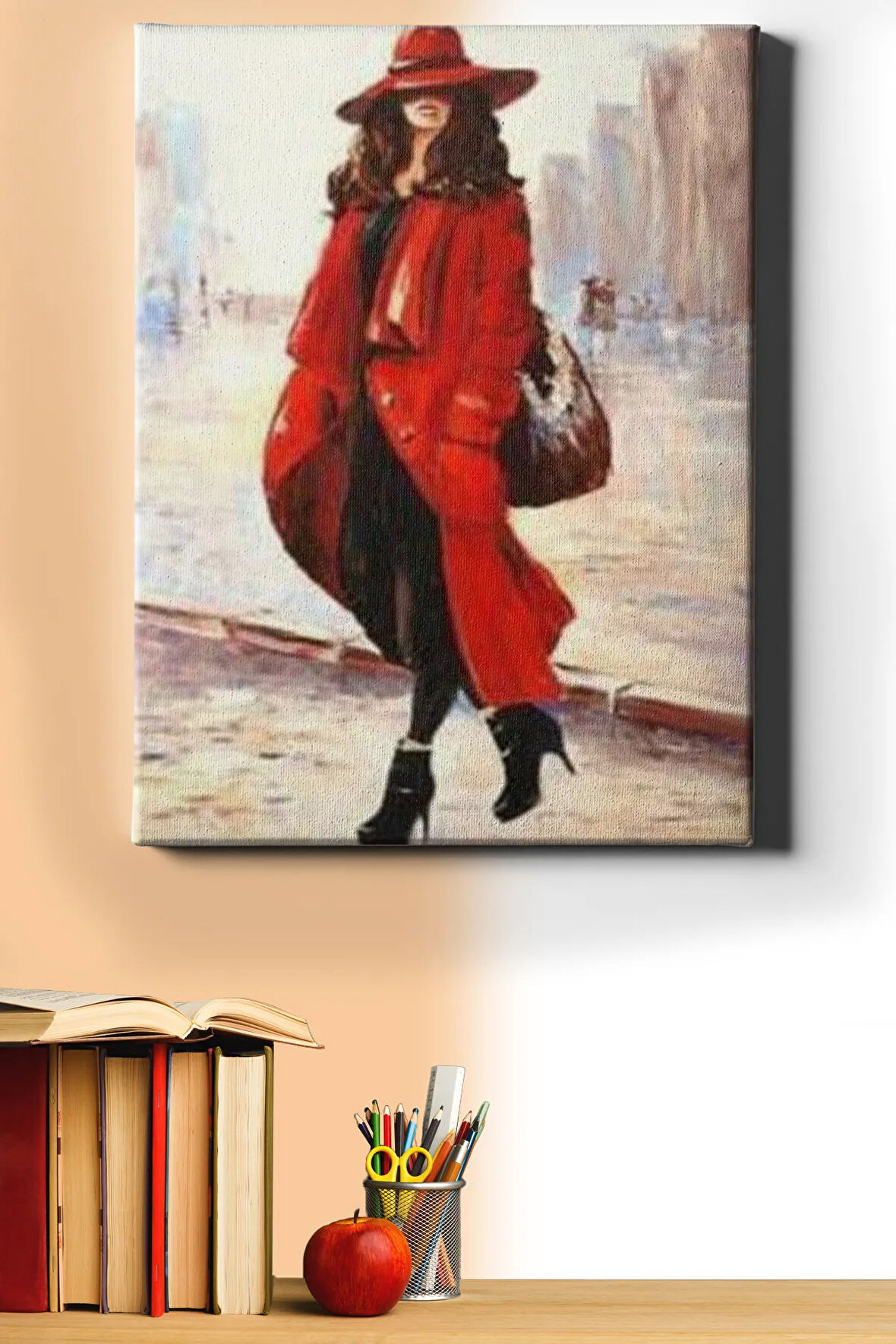 Sayılarla Boyama Seti Kasnaklı Kırımızılı Maskülen 60 X 75 Cm