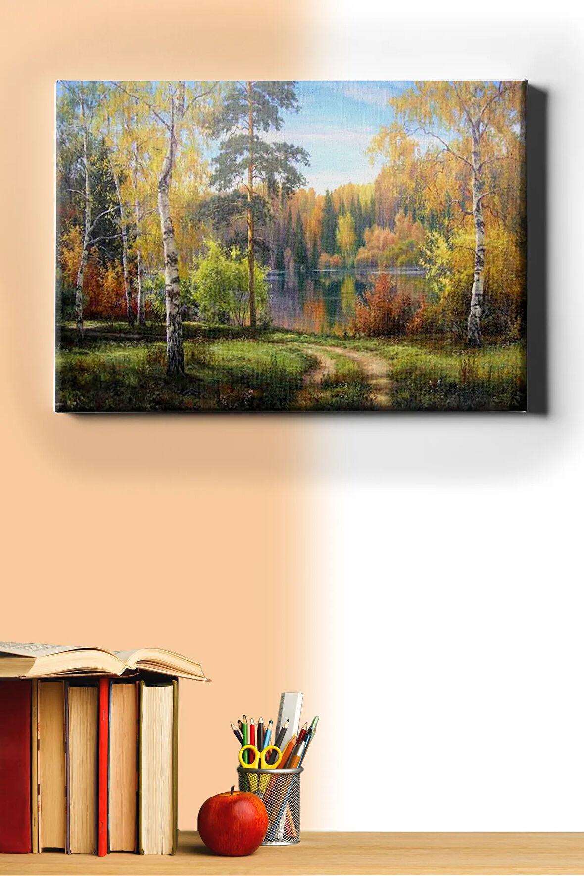 Sayılarla Boyama Seti Kasnaklı Kayın Ormanı 50 X 65 Cm