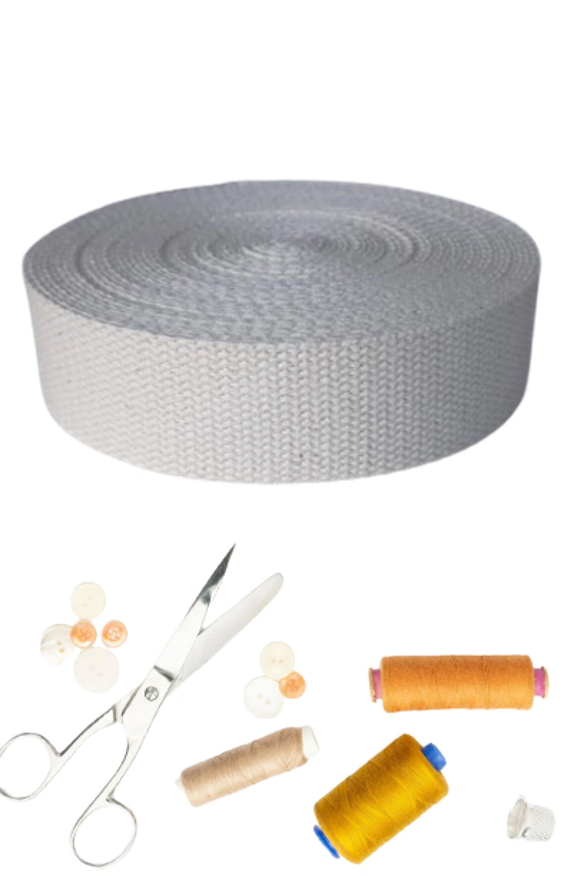 Dar Dokuma Krem 4 CM X 5 MT Pamuklu Kolon Kayış