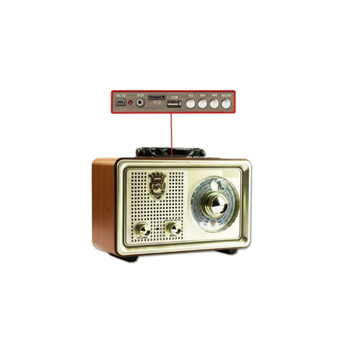 Nostaljik Radyo M-110BT USB-SD-FM-Bluetooth Destekli 