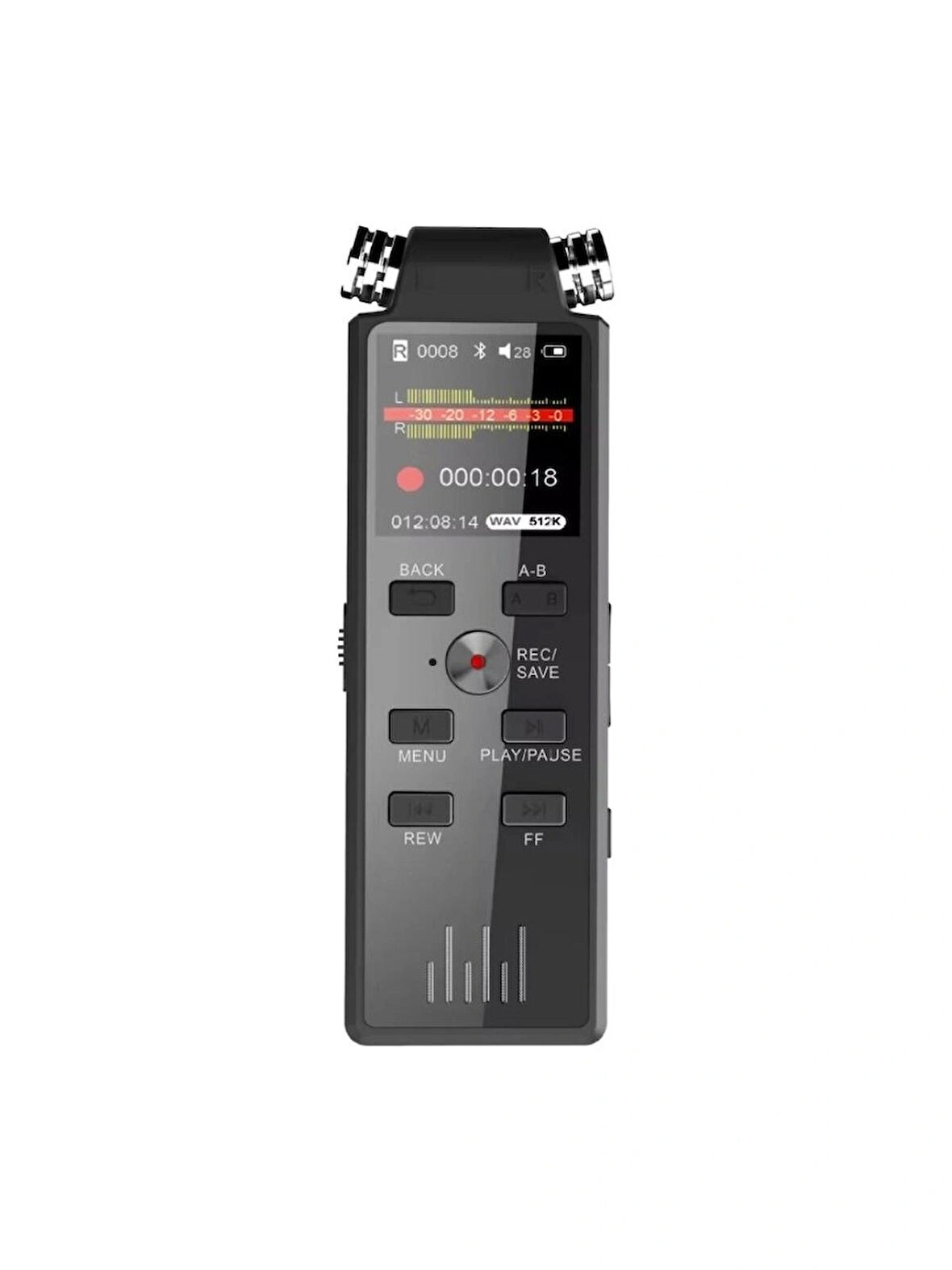 KB-50 kingbos Taşınabilir Dijital Ekranlı Voice Recorder 16 GB Ses Kayıt Cihazı Mp3 Dinleme Özelliği